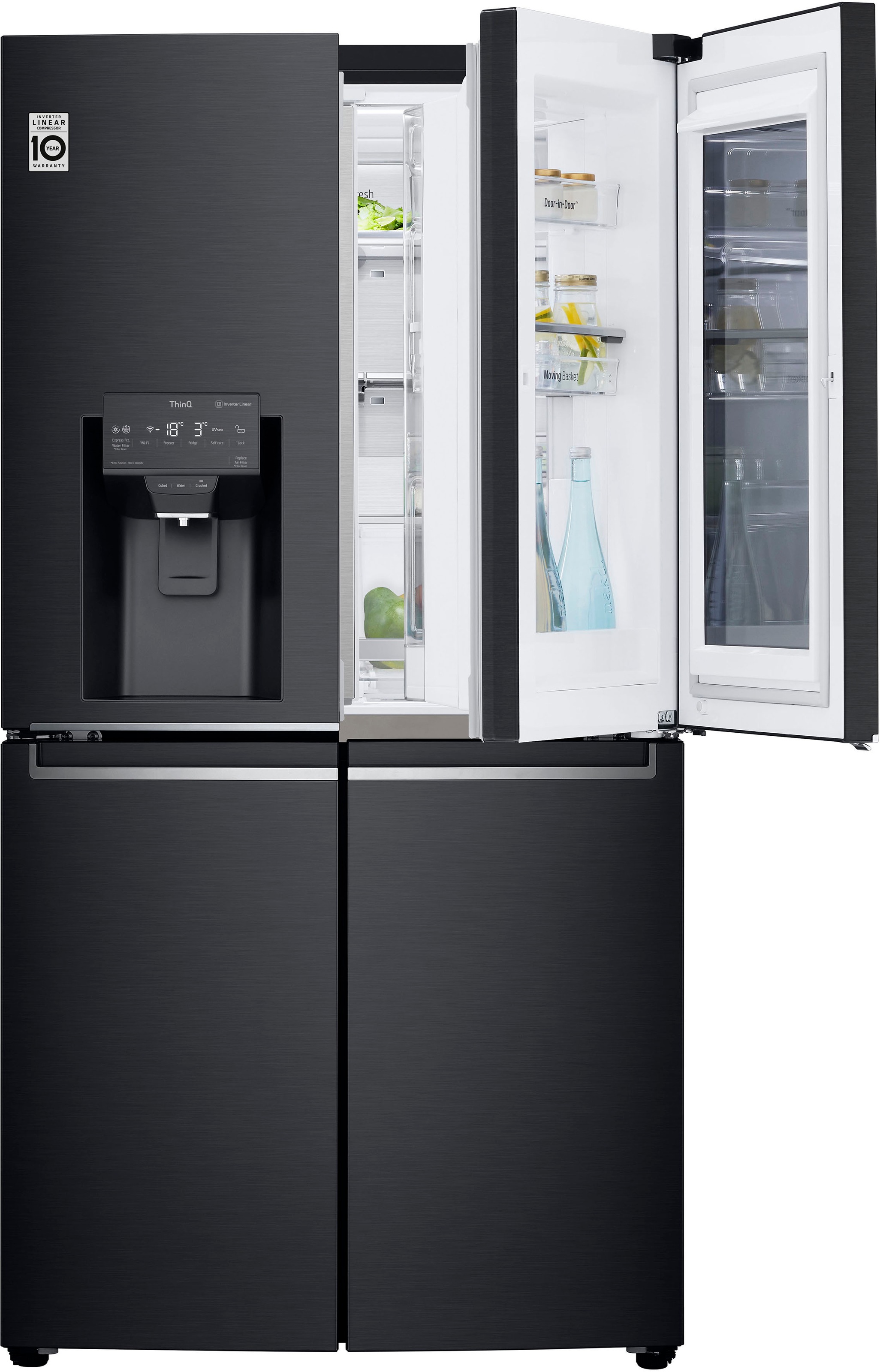 LG Side-by-Side InstaView® MultiDoor »GMX945MCCF«, Craft Ice Bereiter, InstaView™
