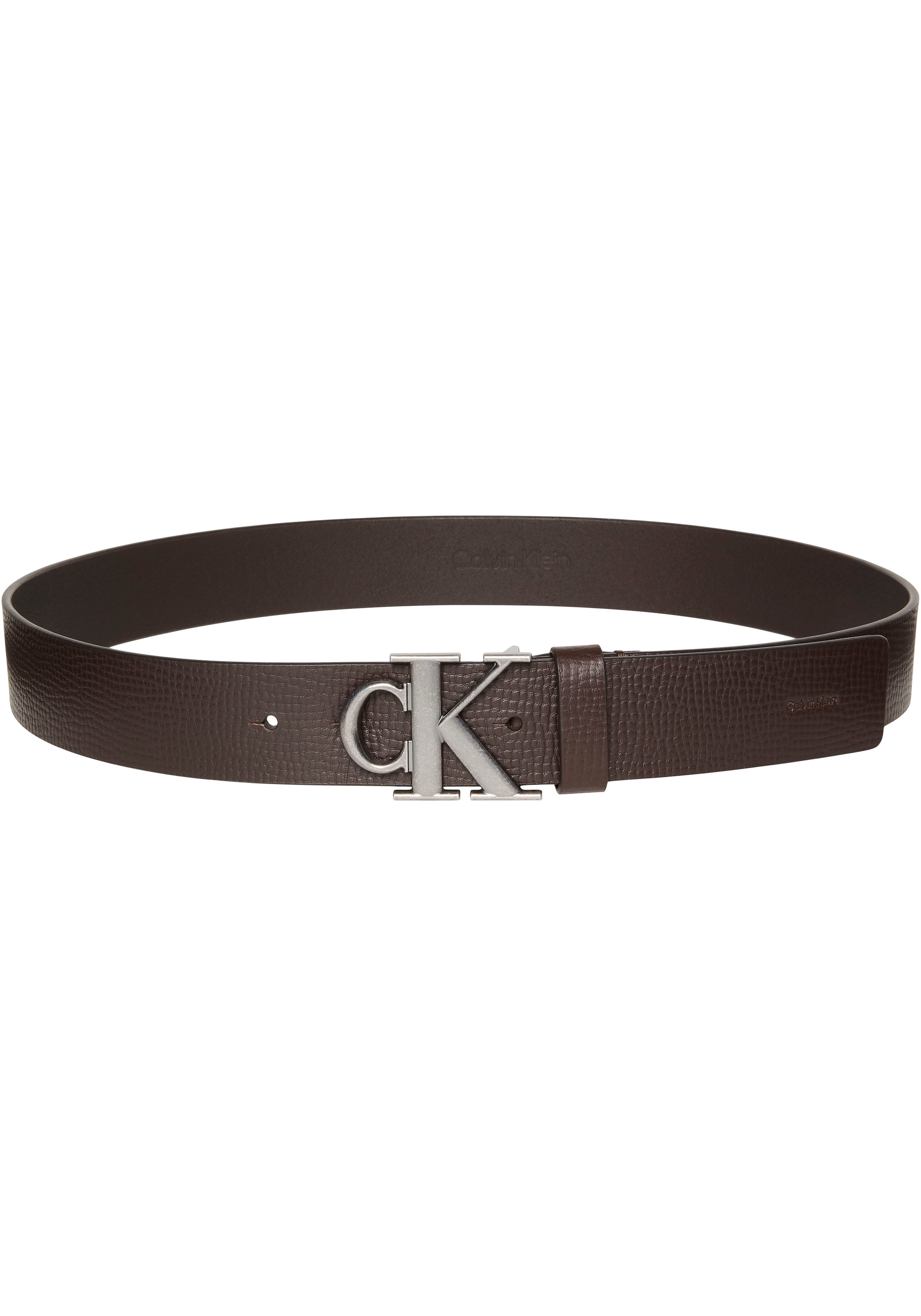 Calvin Klein Ledergürtel »CK BUCKLE 40MM FIXED« Größenverstellbar mit Metallschließe