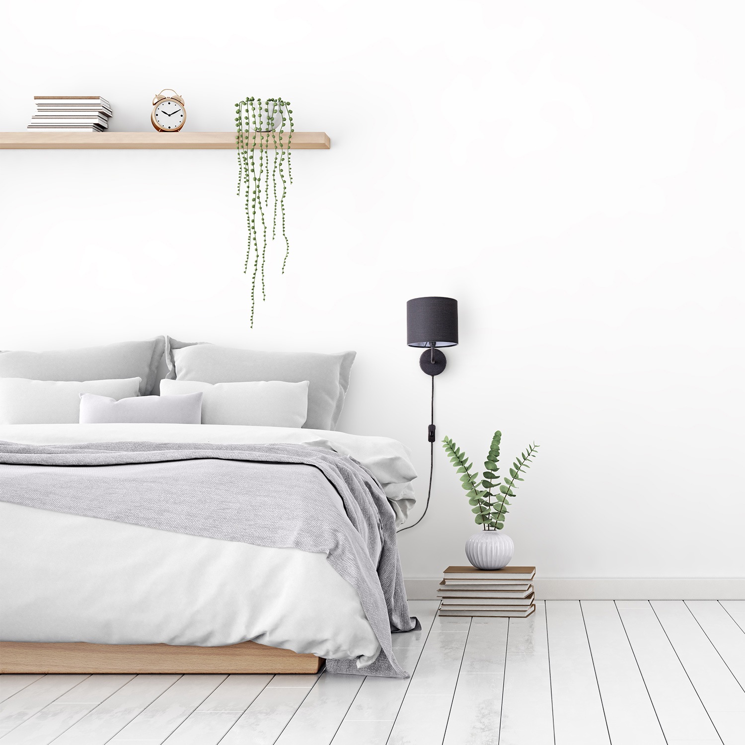 Paco Home Wandleuchte »Uni Color«, 1 flammig, Leuchtmittel E14   ohne Leuch günstig online kaufen