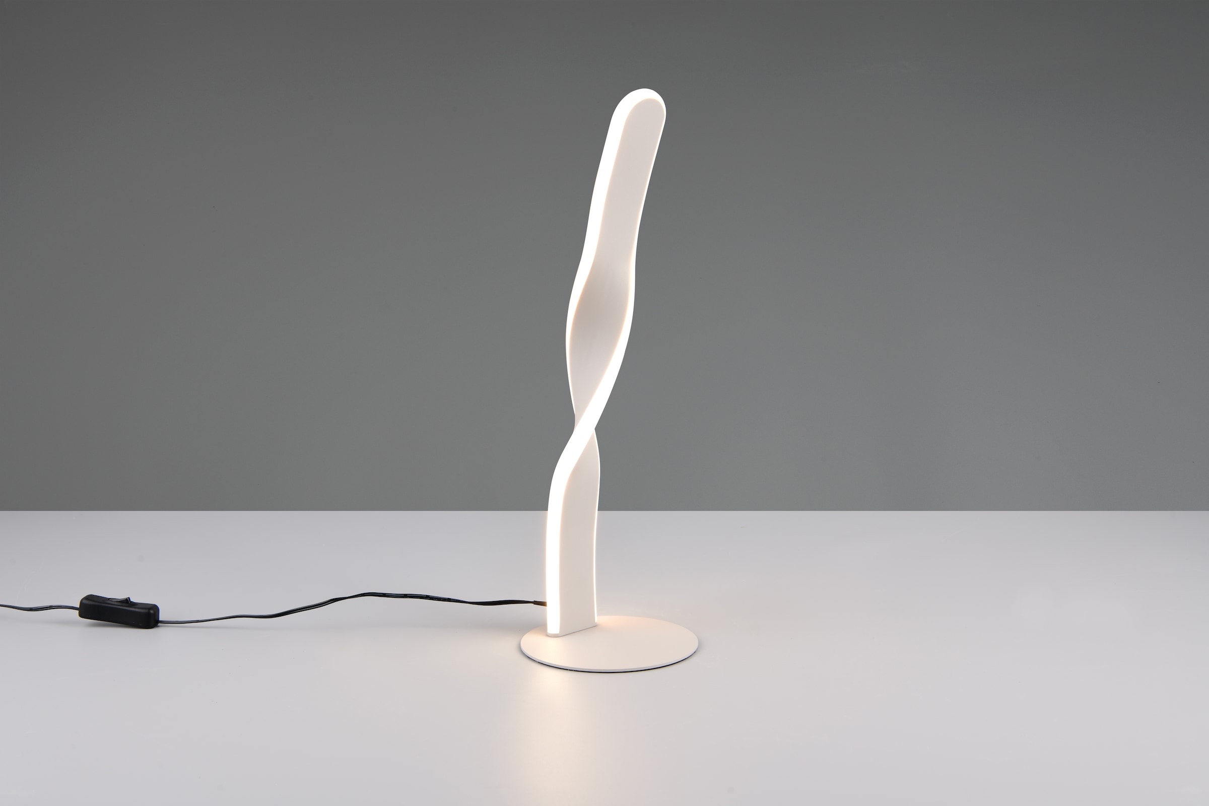 OTTO home LED Tischleuchte »ADELLA, LED Tischlampe 10W 1020 Lumen 3000K warmweiß, Höhe 41 cm« LED-Board 1 Stk. Warmweiß Metall in warm grey, Schnurschalter ON/OFF mit 150cm Kabel