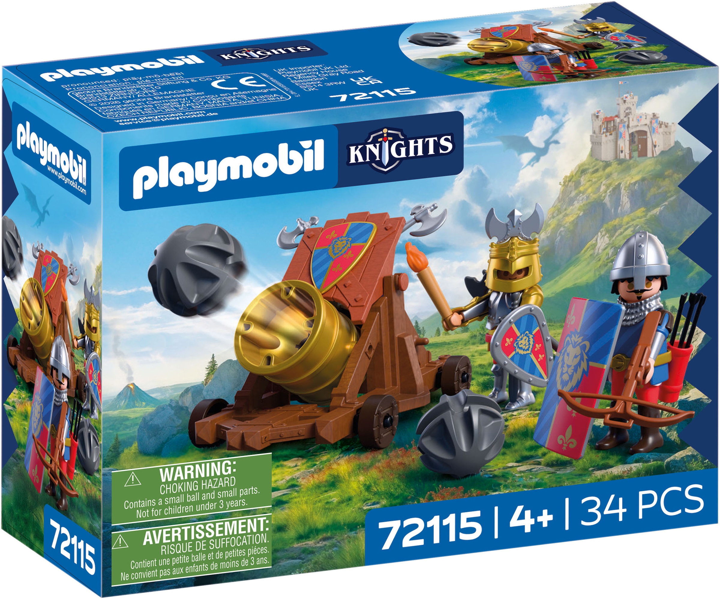 Playmobil® Konstruktions-Spielset »Schusswaffe Löwenritter (72115), Knights« Made in Europe