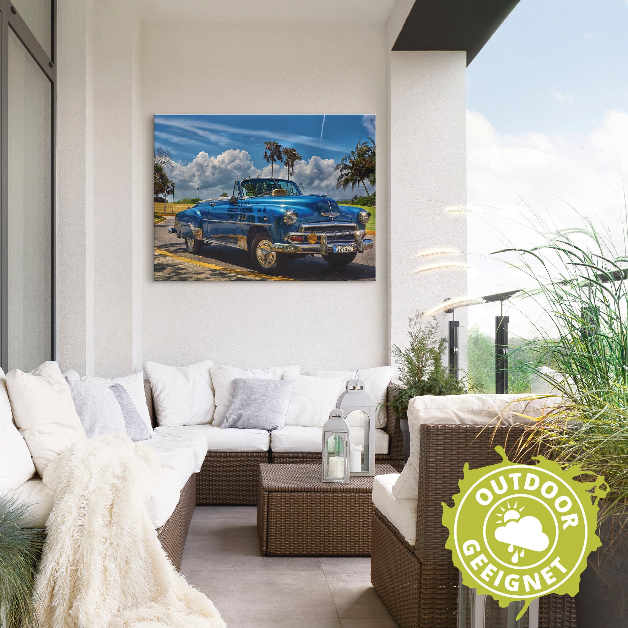 Artland Wandbild »Havanna Flair«, Auto, (1 St.), als Alubild, Outdoorbild, Leinwandbild, Poster, Wandaufkleber