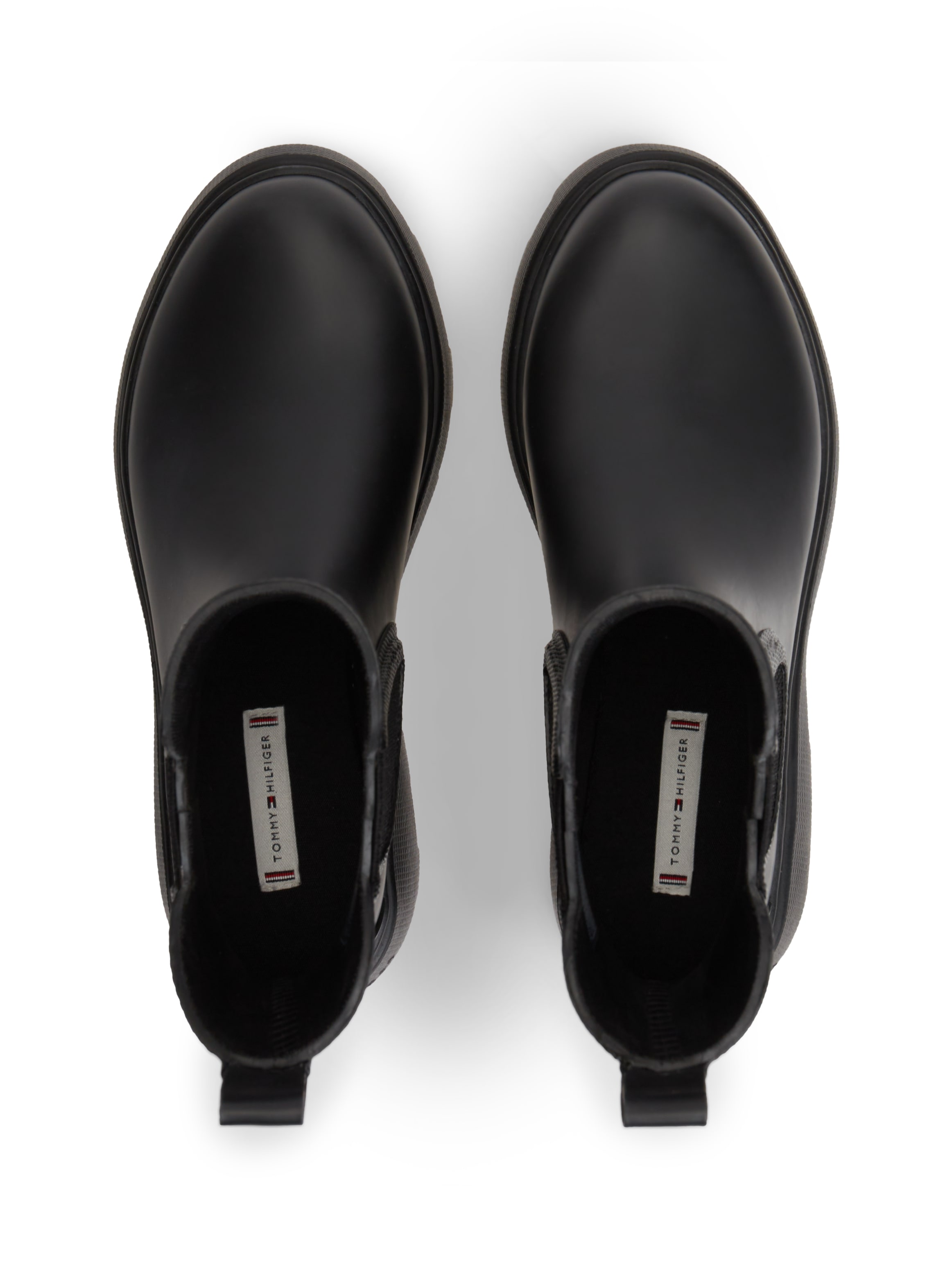Tommy Hilfiger Chelseaboots »RUBBER FLAG CLEATED RAINBOOT«  Stiefelette, Rainboots mit beidseitigem Stretcheinsatz