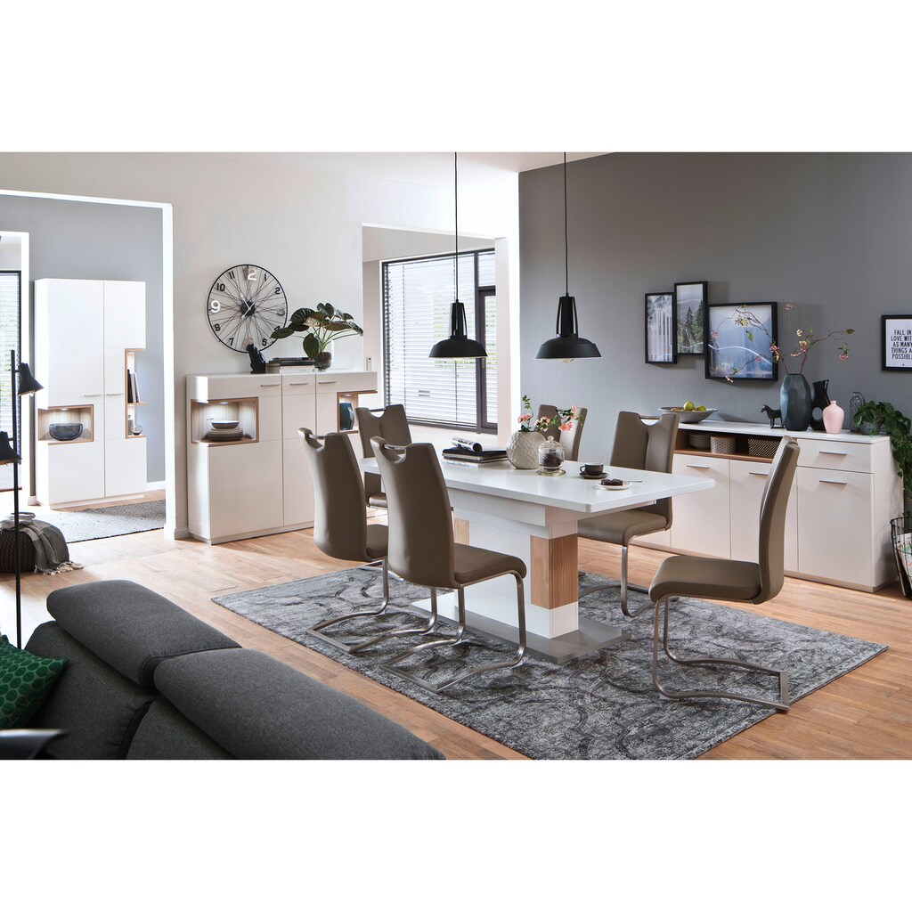 MCA furniture Freischwinger »Artos«, (Set), 2 St., Leder, Stuhl mit Echtlederbezug, bis 140 Kg belastbar