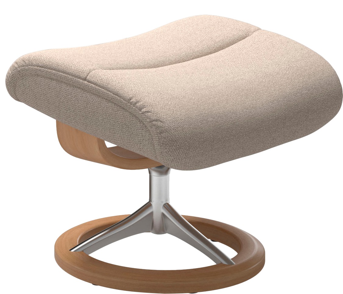 Stressless® Relaxsessel »View«, (Set, Relaxsessel mit Hocker), mit Signature Base, Größe M,Gestell Eiche