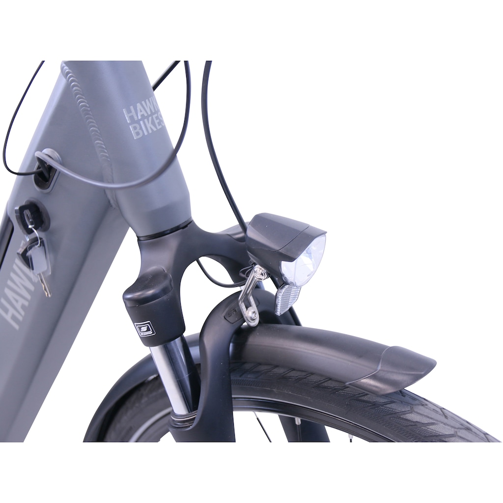 HAWK Bikes E-Bike »HAWK eCity Wave Integrated Lady STEPS«, 7 Gang, Shimano, Nexus 7-Gang, Mittelmotor 250 W