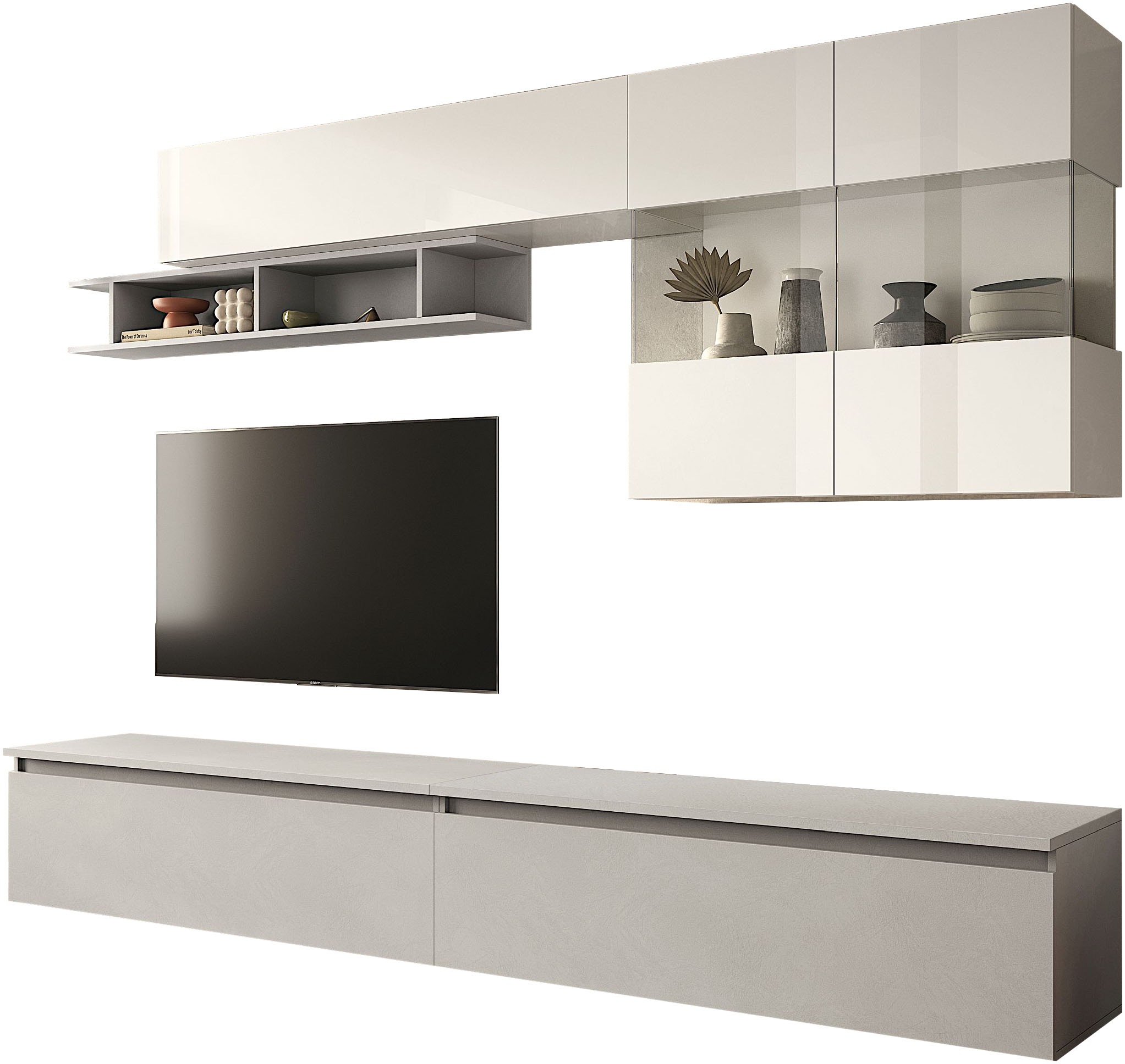 INOSIGN Wohnwand »INFINITY, 5tlg. Breite 276 cm, moderne Mediawand« 5 Stk. günstig online kaufen