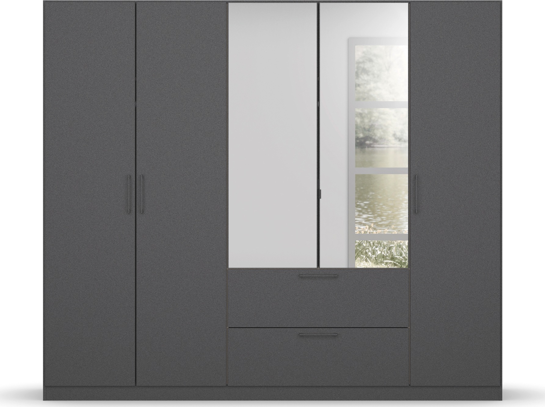INOSIGN BY RAUCH Drehtürenschrank »Kleiderschrank Schrank Garderobe Wäscheschrank CHALLENGER«, mit Spiegeltüren und geräumigen Schubladen MADE IN GERMANY
