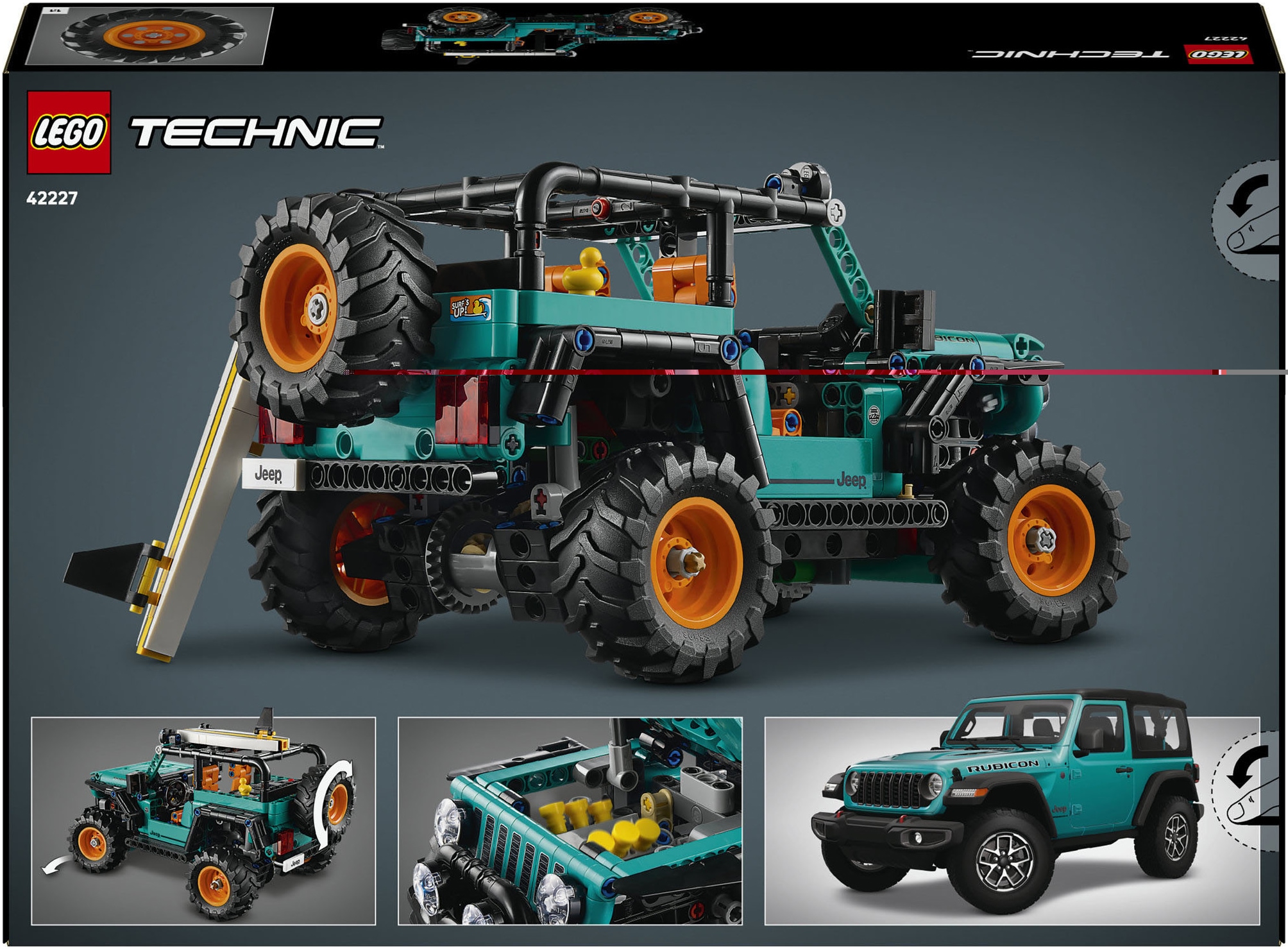 LEGO® Konstruktionsspielsteine »Jeep Wrangler Rubicon Geländewagen (42227), LEGO Technic«
