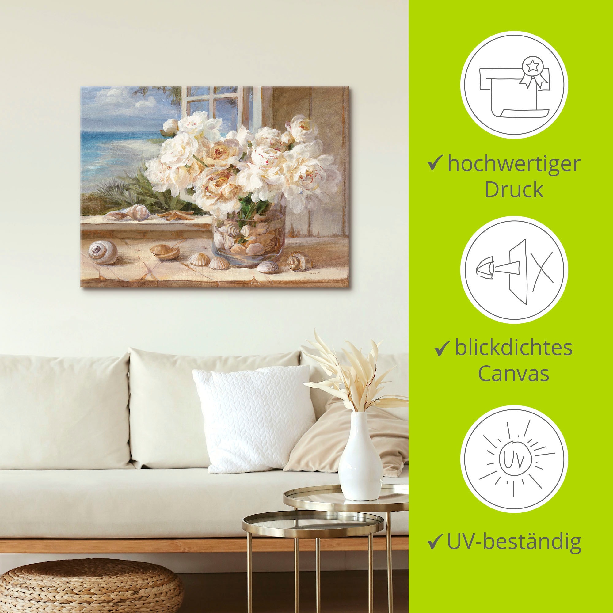 Artland Leinwandbild »Am See« Arrangements 1 Stk. tlg. auf Holzrahmen gespannt