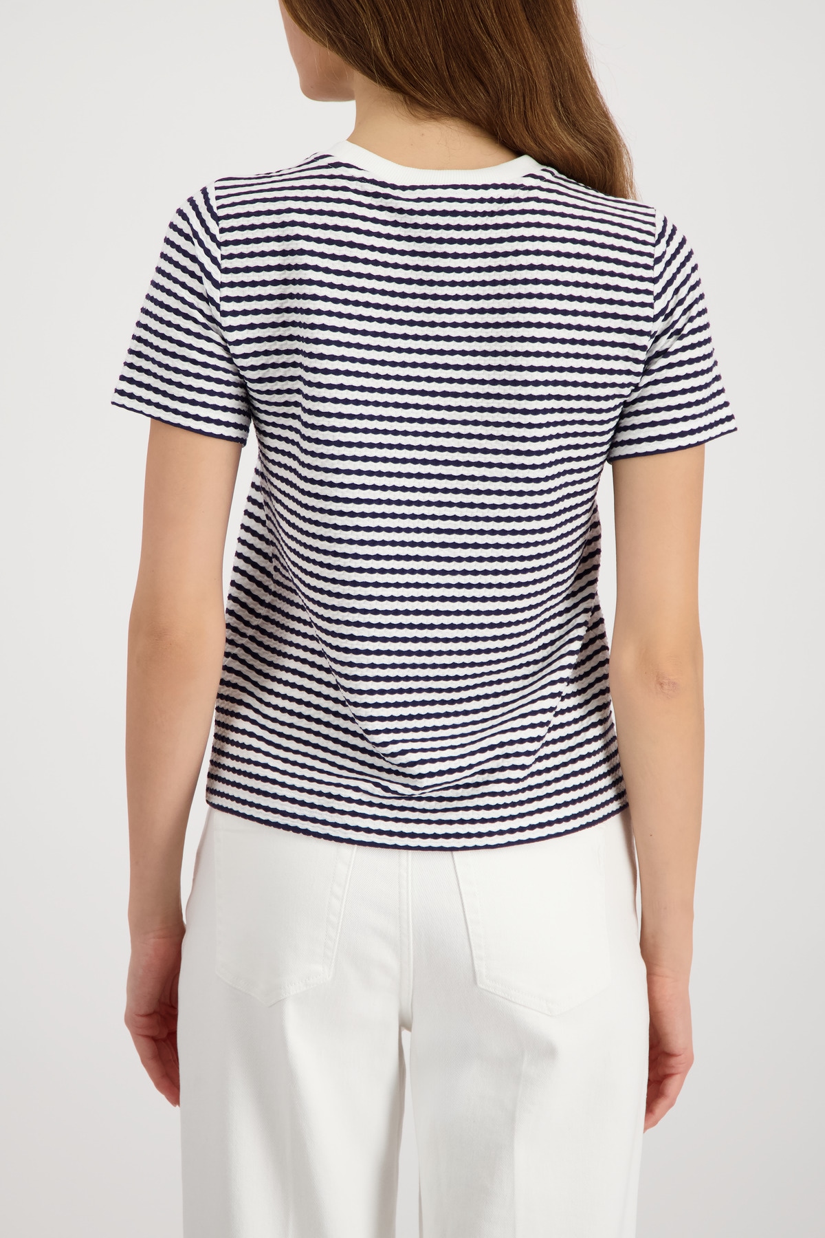 Monari T-Shirt »Shirt Struktur« Rundhalsausschnitt, Strukturmuster, Regular Fit