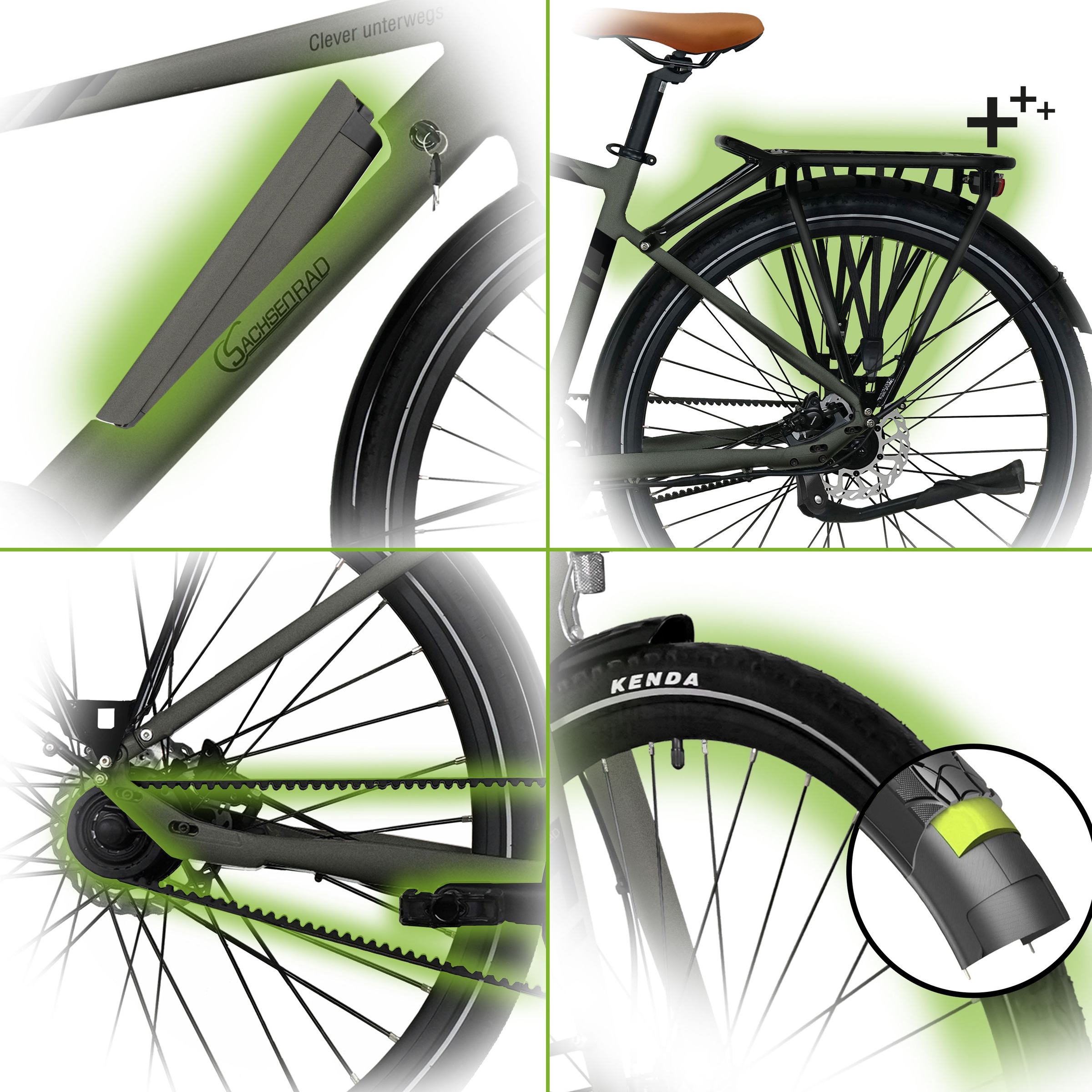 SachsenRad E-Bike »C3T«, 1 Gang, Shimano, Heckmotor 250 W