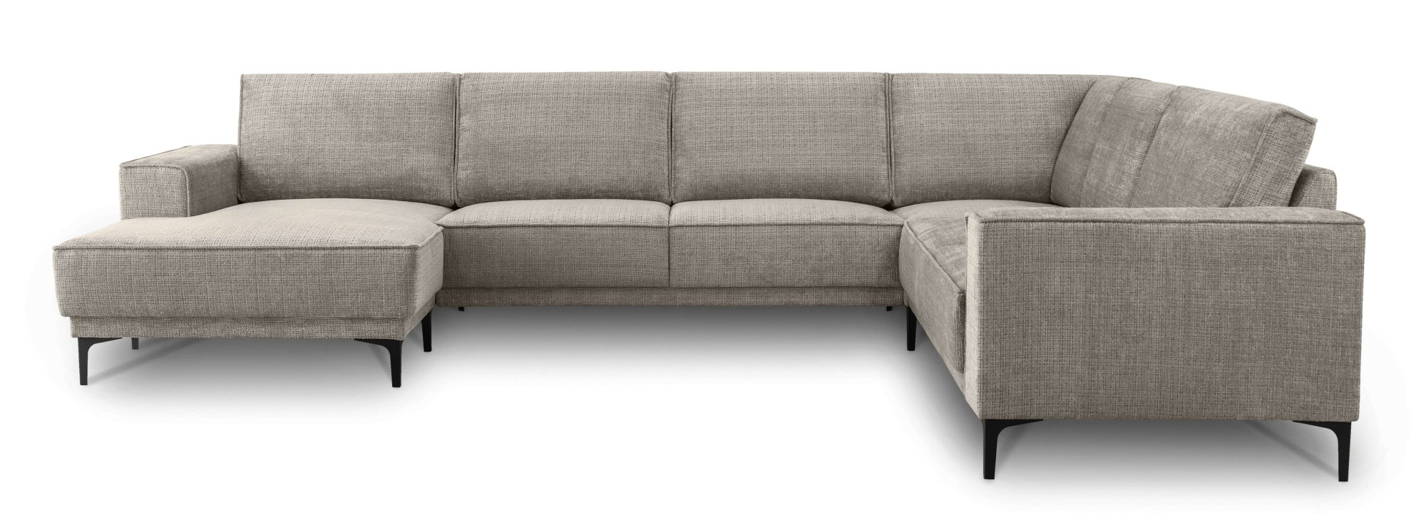 PLACES OF STYLE Wohnlandschaft »XXL Sofa Oland, Struktur, Flachgewebe, Luxu günstig online kaufen