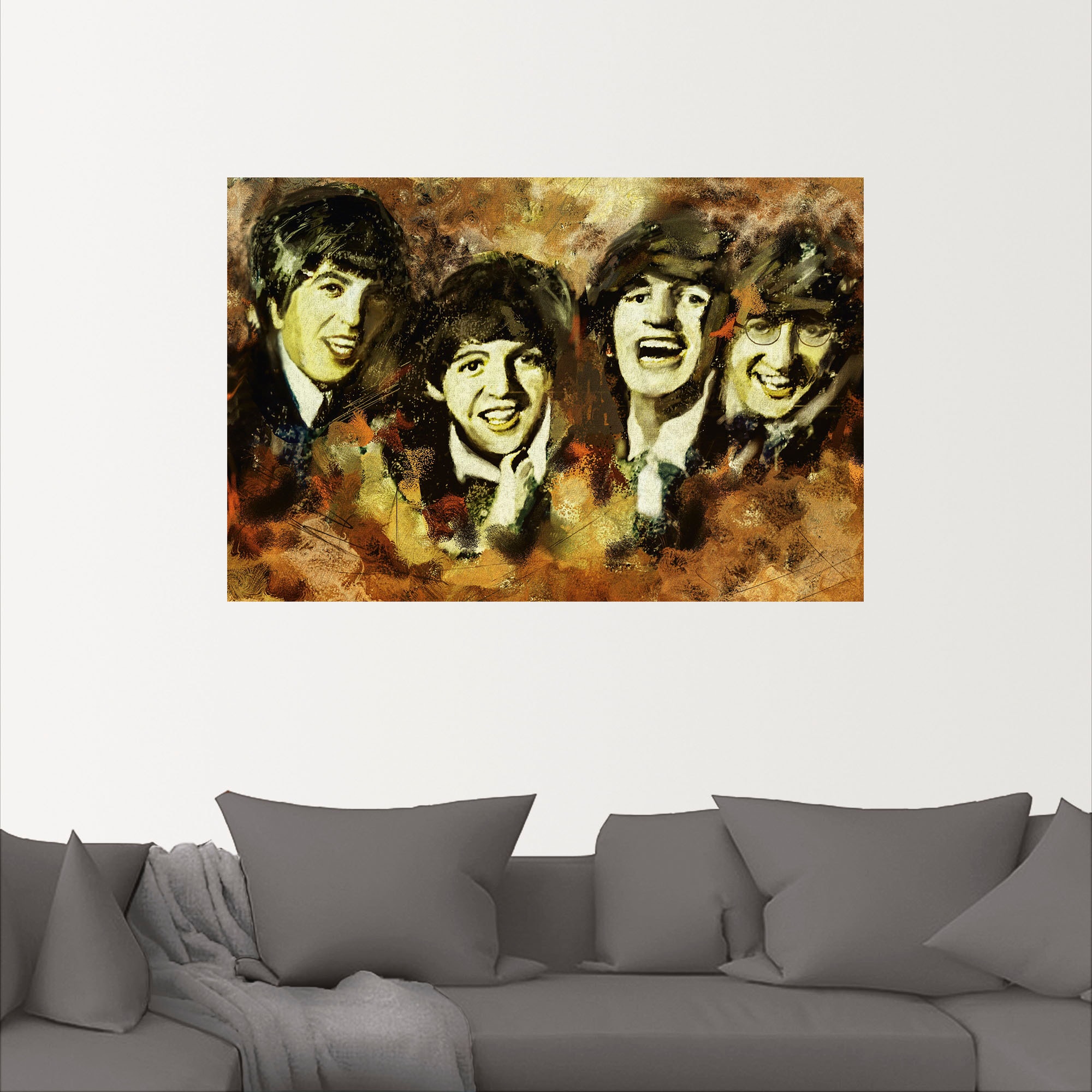 Artland Wandbild »Beatles«, Bilder von berühmten Musikern, (1 St.), als Leinwandbild, Wandaufkleber in verschied. Größen