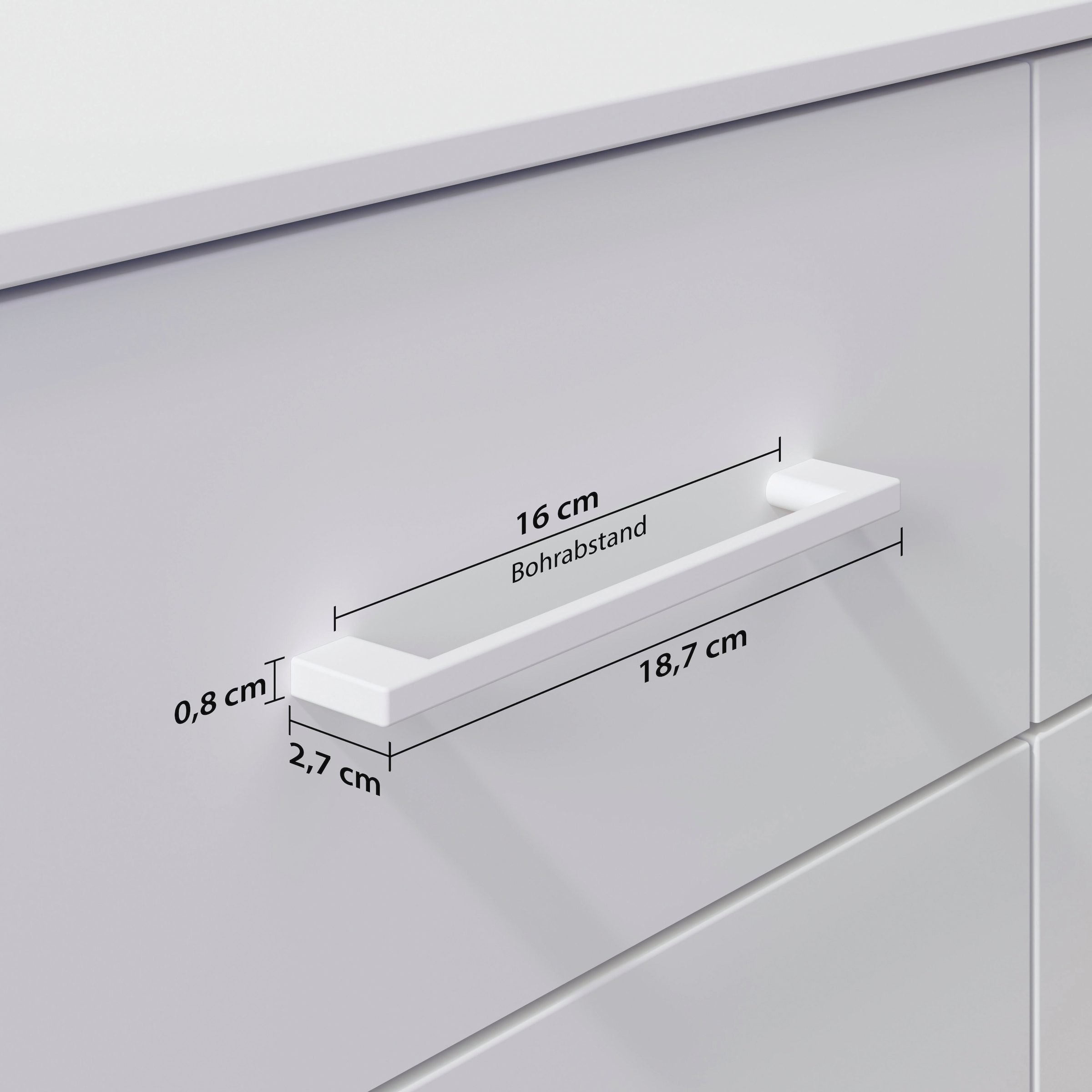 rauch Griff »Bügelgriff Schrankgriff Metallgriff für Rauch-Kleiderschränke« 2 Stk. tlg. Individuelle Schrankgestaltung, Metallgriffe für Rauch-Kleiderschränke