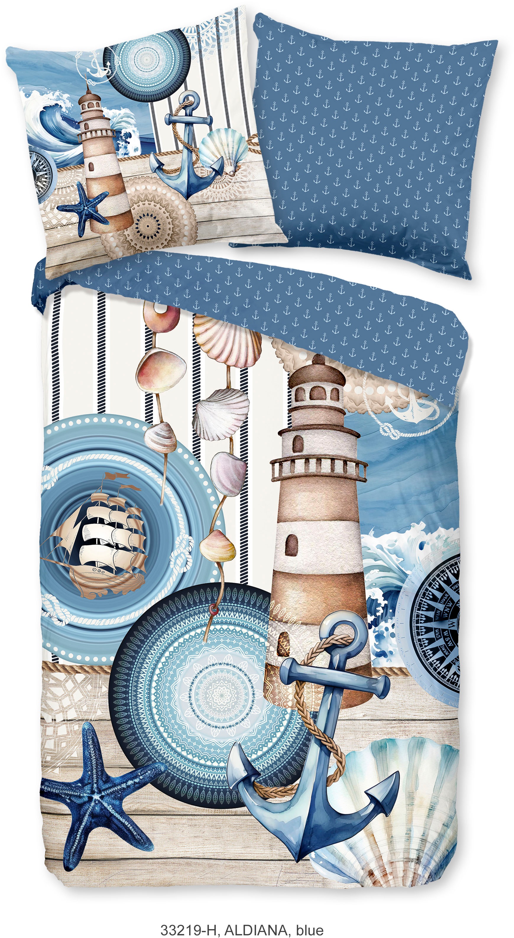 hip Wendebettwäsche »Aldiana« 3 Stk. tlg. Mako-Satin, Reißverschluss, Wende günstig online kaufen