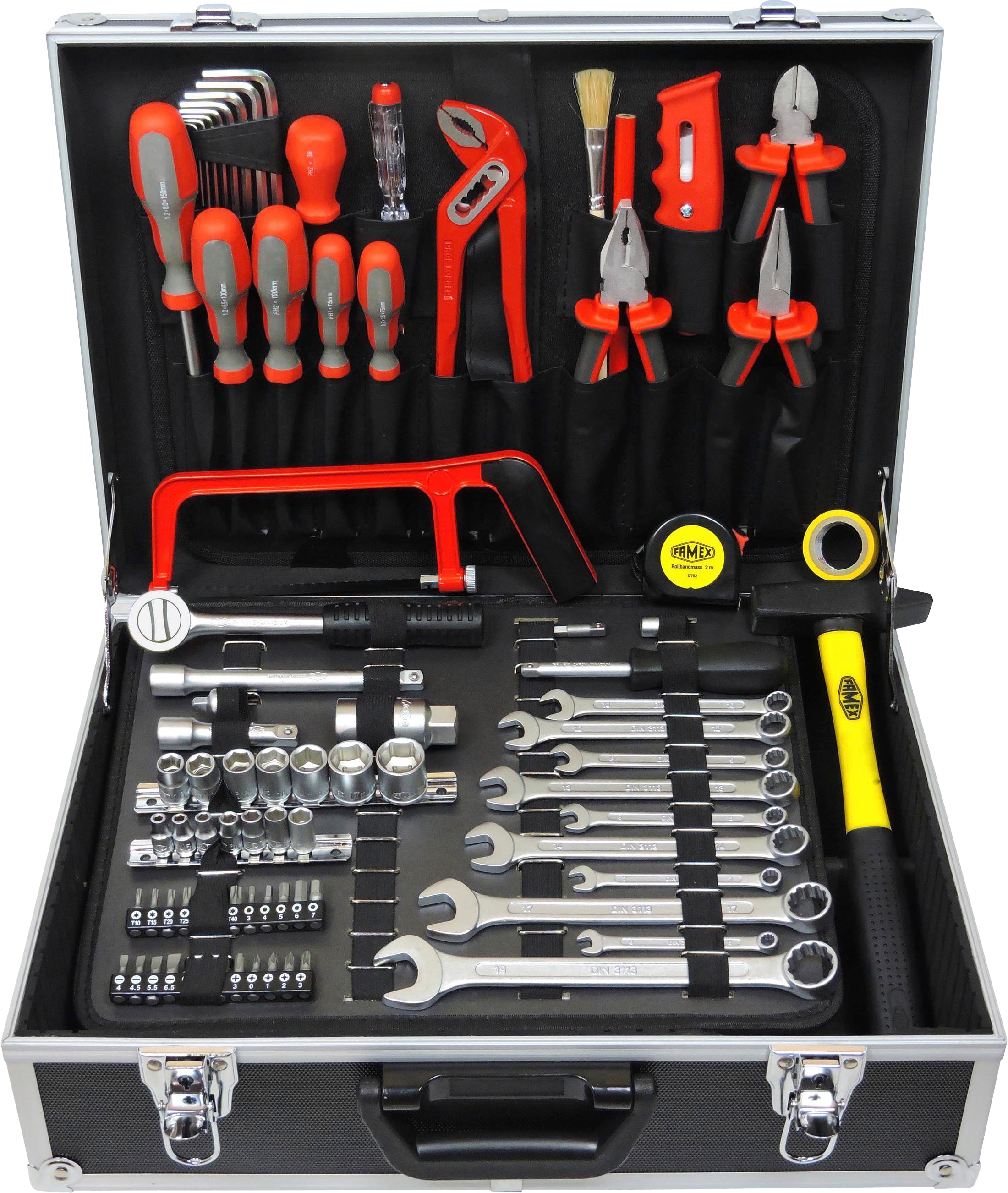 FAMEX Werkzeugkoffer 125-tlg., %Sale mit Werkzeug »759-63«, Werkzeugset jetzt im