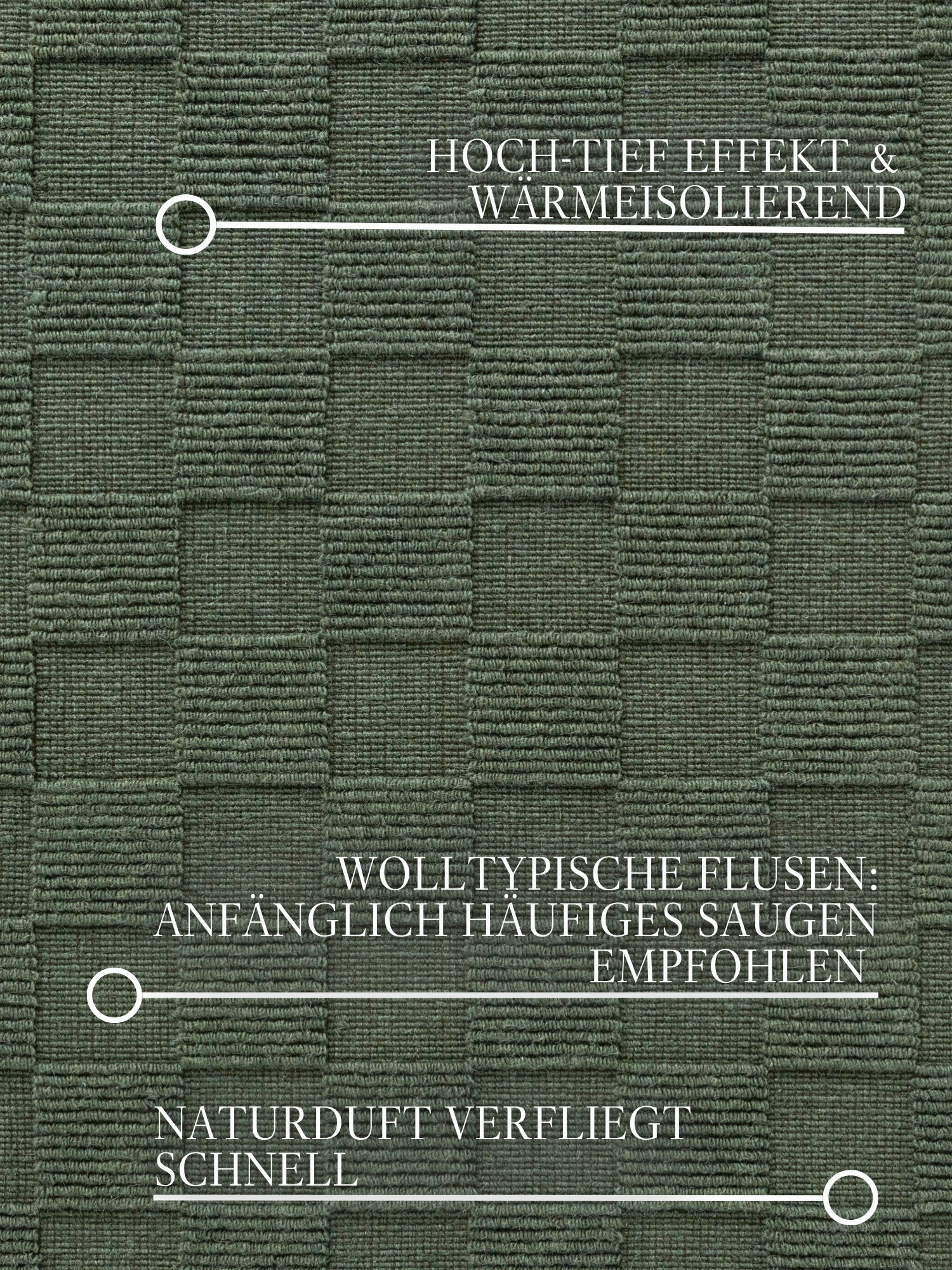 Villeroy & Boch Wollteppich »Scala« rechteckig 10 mm Höhe Handgewebt, Wolle, Kariert, Natur, 3D-Struktur, Karo, Wohnzimmer