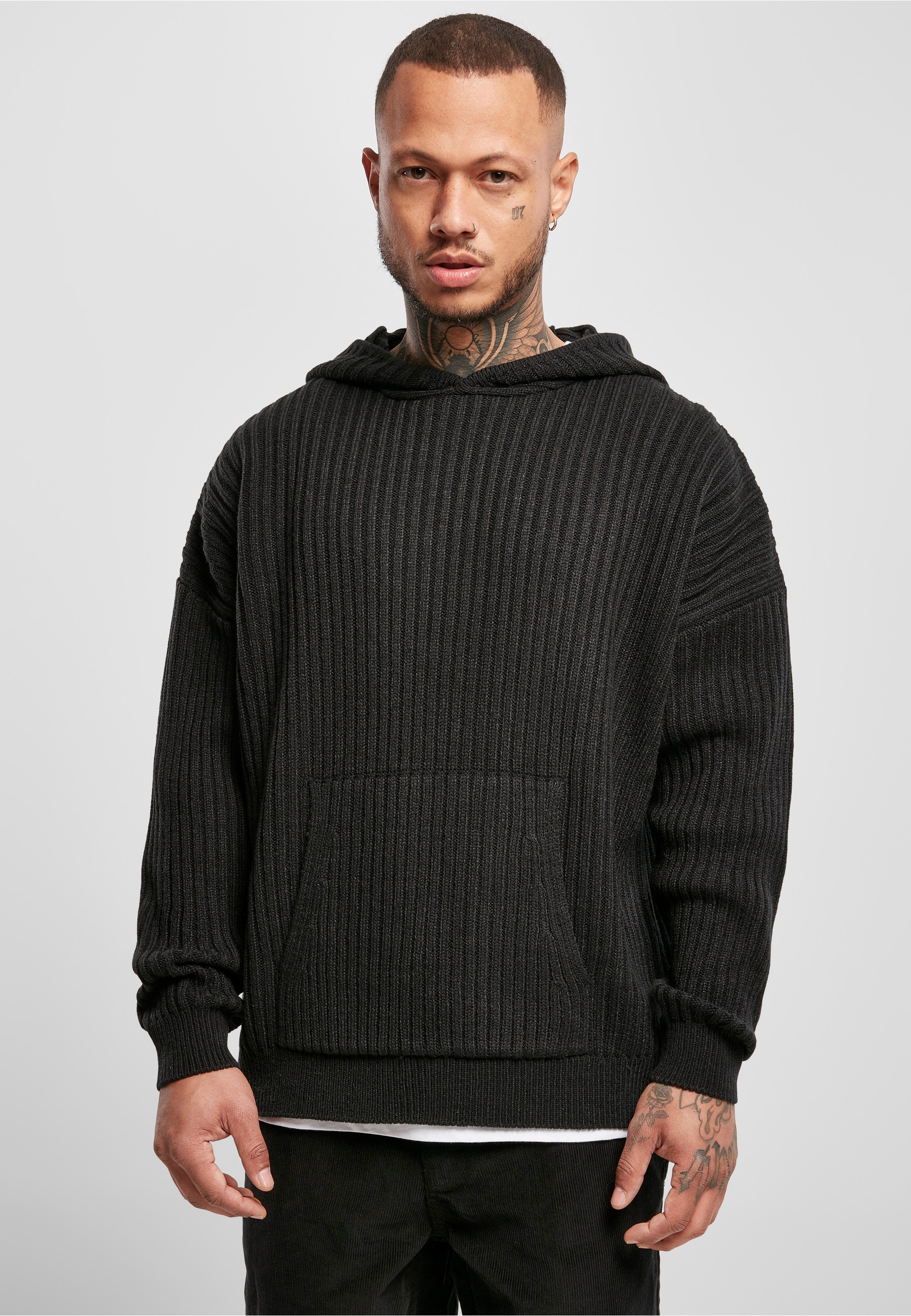 URBAN CLASSICS Kapuzenpullover »Urban Classics Herren Knitted Hoody« 1 Stk.