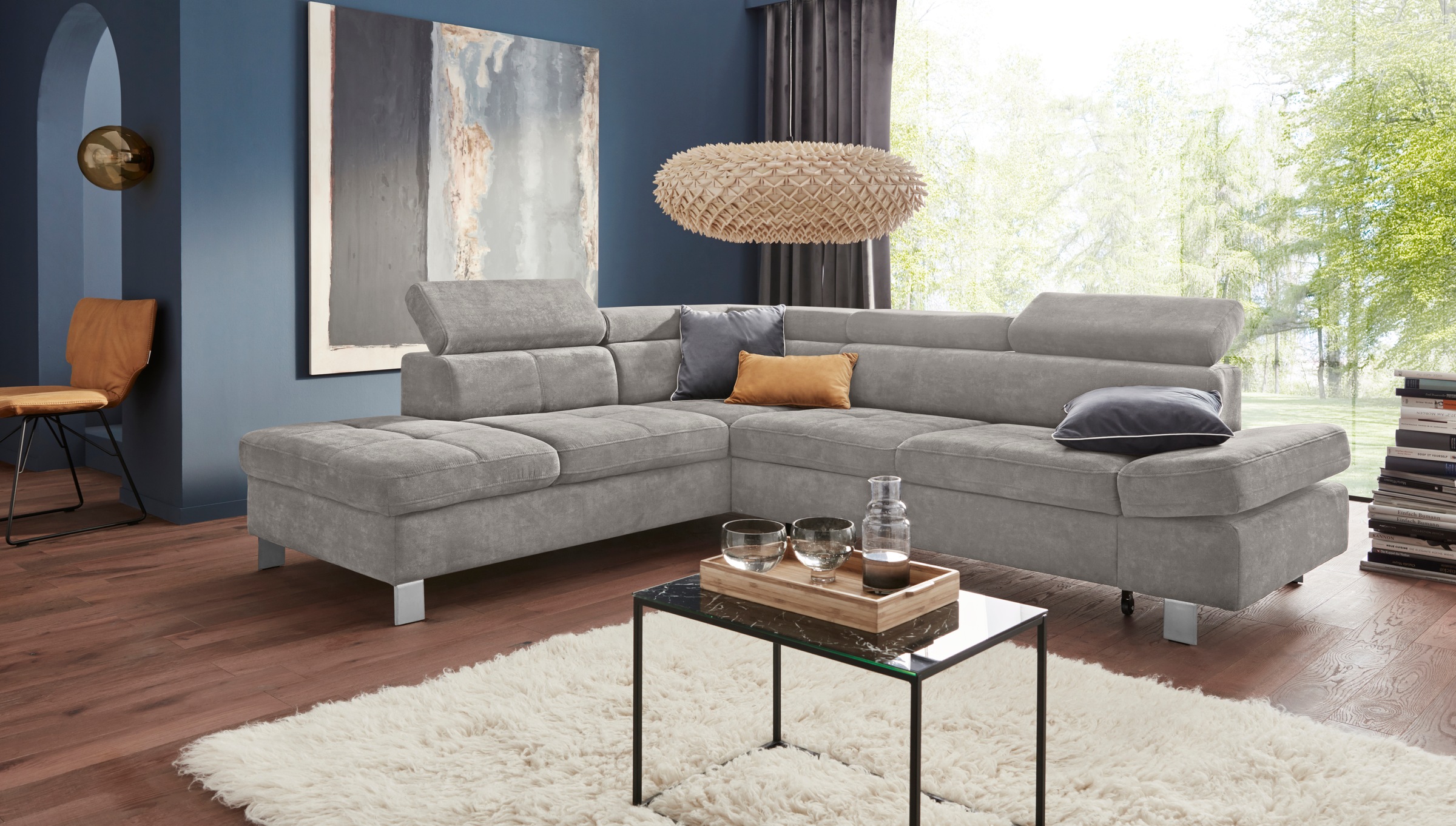 exxpo - sofa fashion Ecksofa »Fiji, L-Form«, mit Kopf- bzw. Rückenverstellu günstig online kaufen