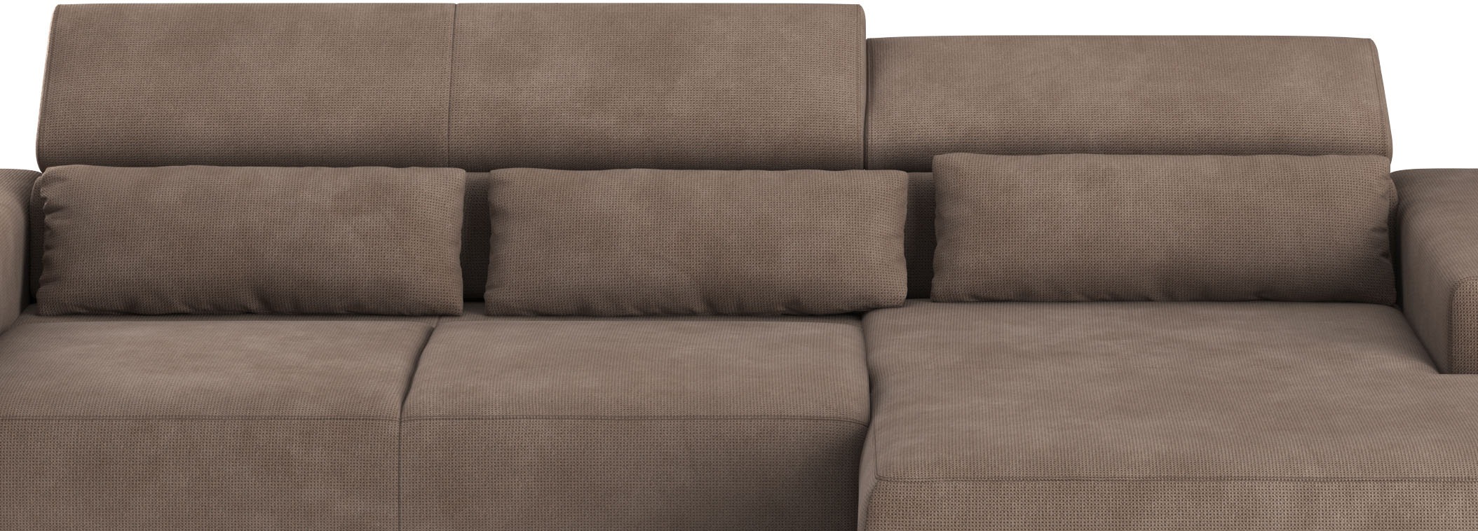 COTTA Ecksofa »Side L-Form, mit Kopfteilverstellung & 3 Nierenkissen«, optional motorische Sitztiefenverstellung