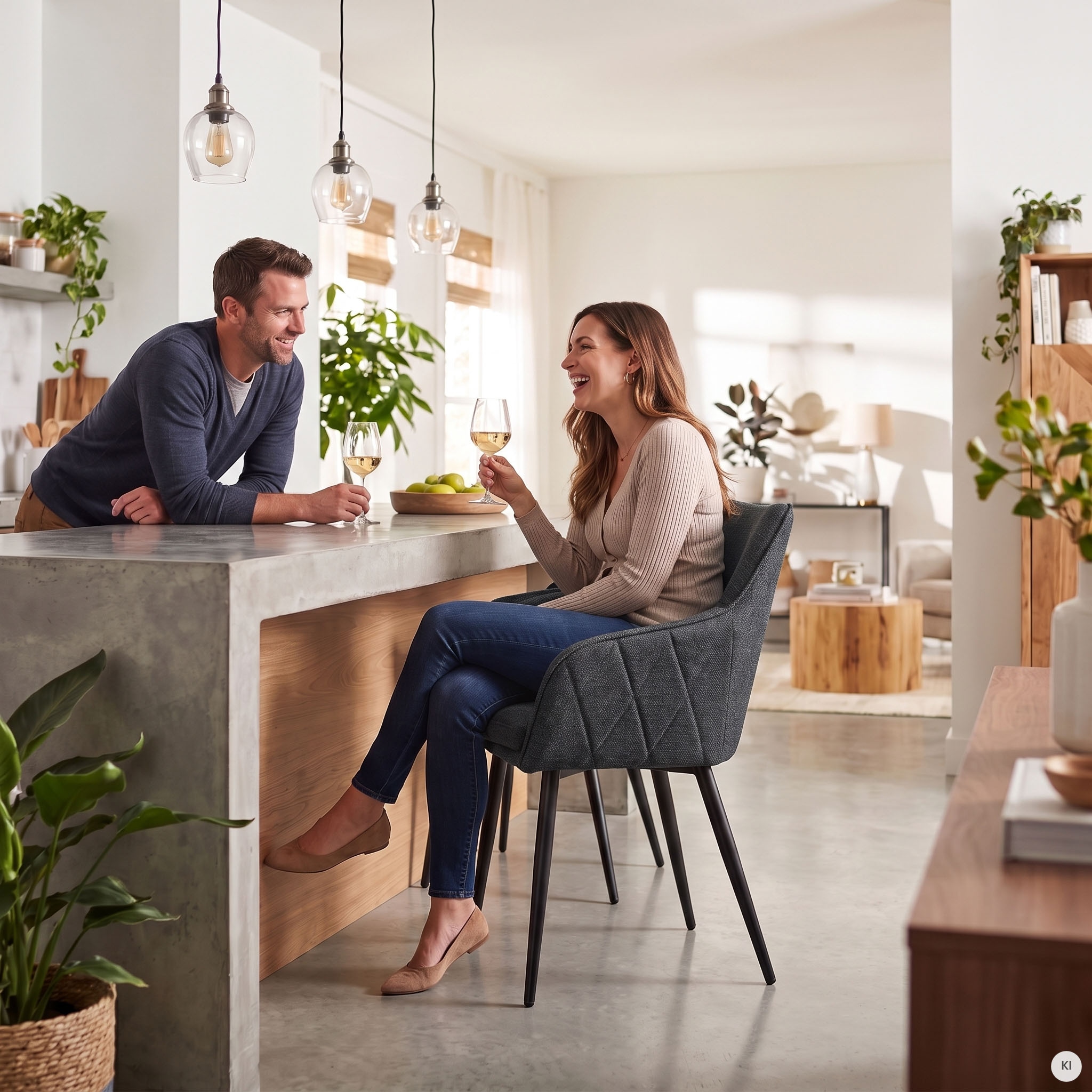SalesFever Esszimmerstuhl »Boston - Der Stuhl für Ihr Esszimmer« () Diamantsteppung auf der Rückseite - Charmant & Einzigartig