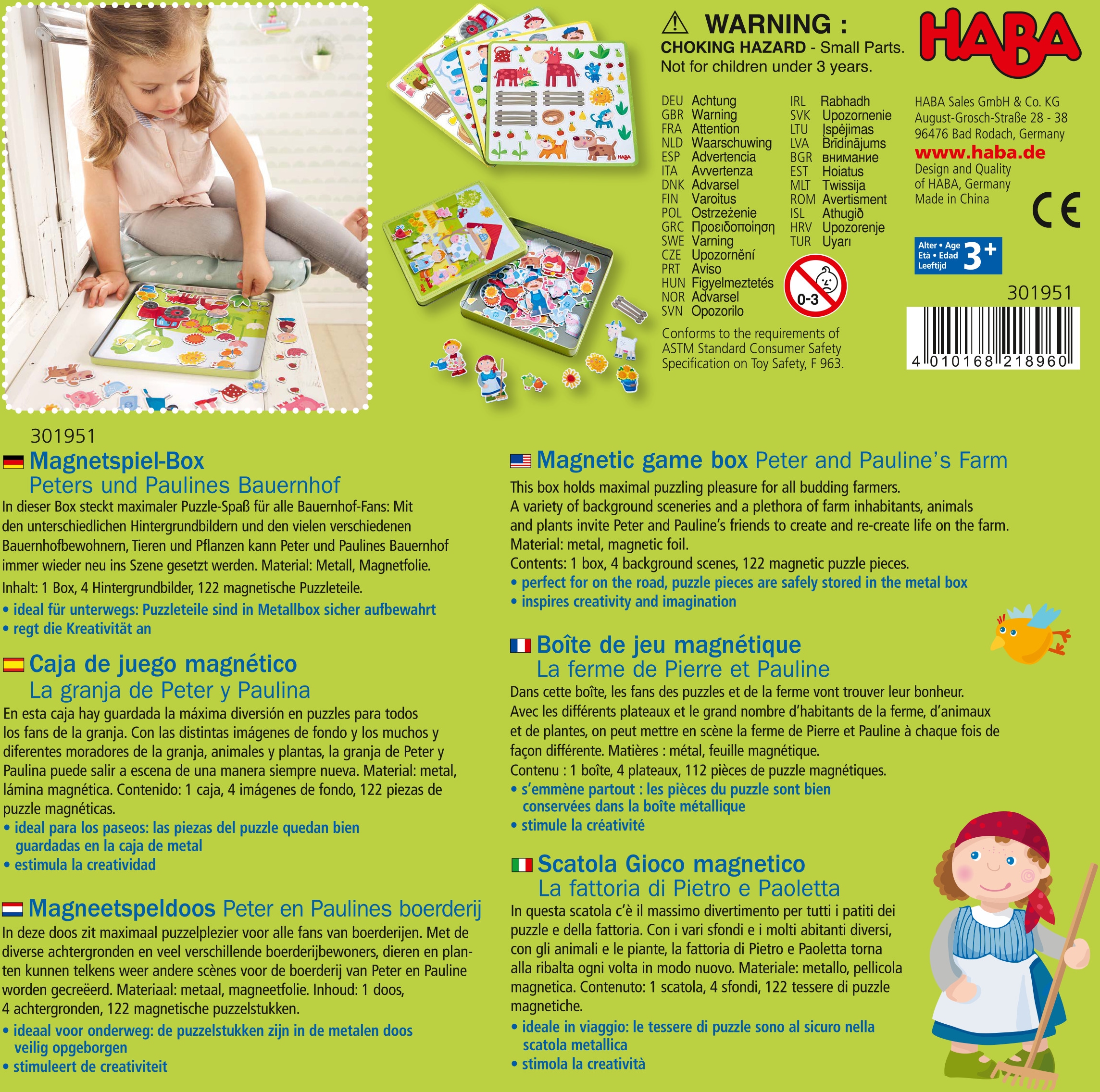 Haba Spiel »Magnetspiel-Box, Peters und Paulines Bauernhof«