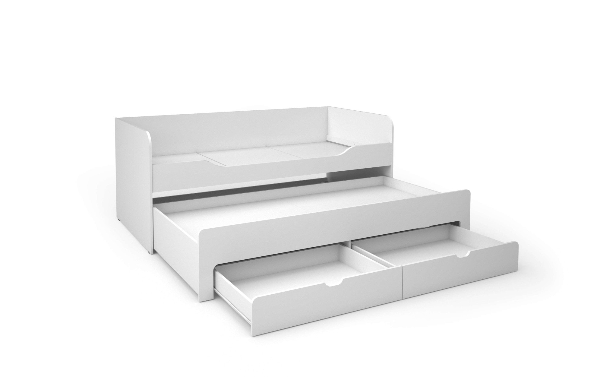 INOSIGN Jugendbett »Bett Tulsa mit zusätzlicher ausziehbarer Schlaffläche und Schubladen«, Jugendbett BxTxH 197,5x96x79 cm