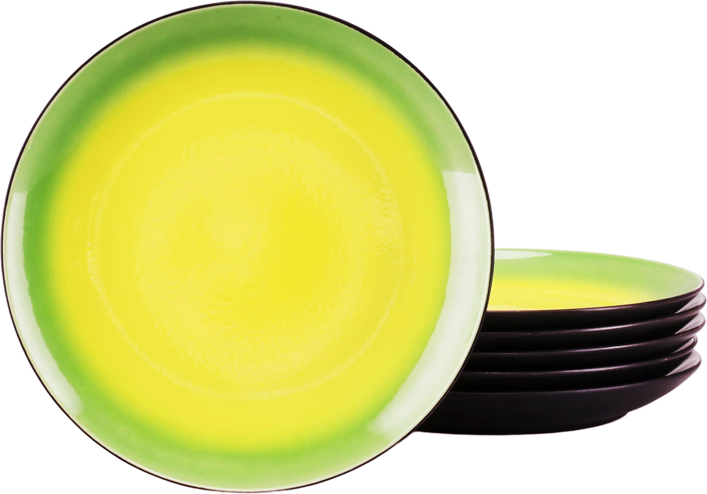 CreaTable Speiseteller »Hot, Teller-Set, 6-tlg.« Moderne Coupeform, außergewöhnliches Design