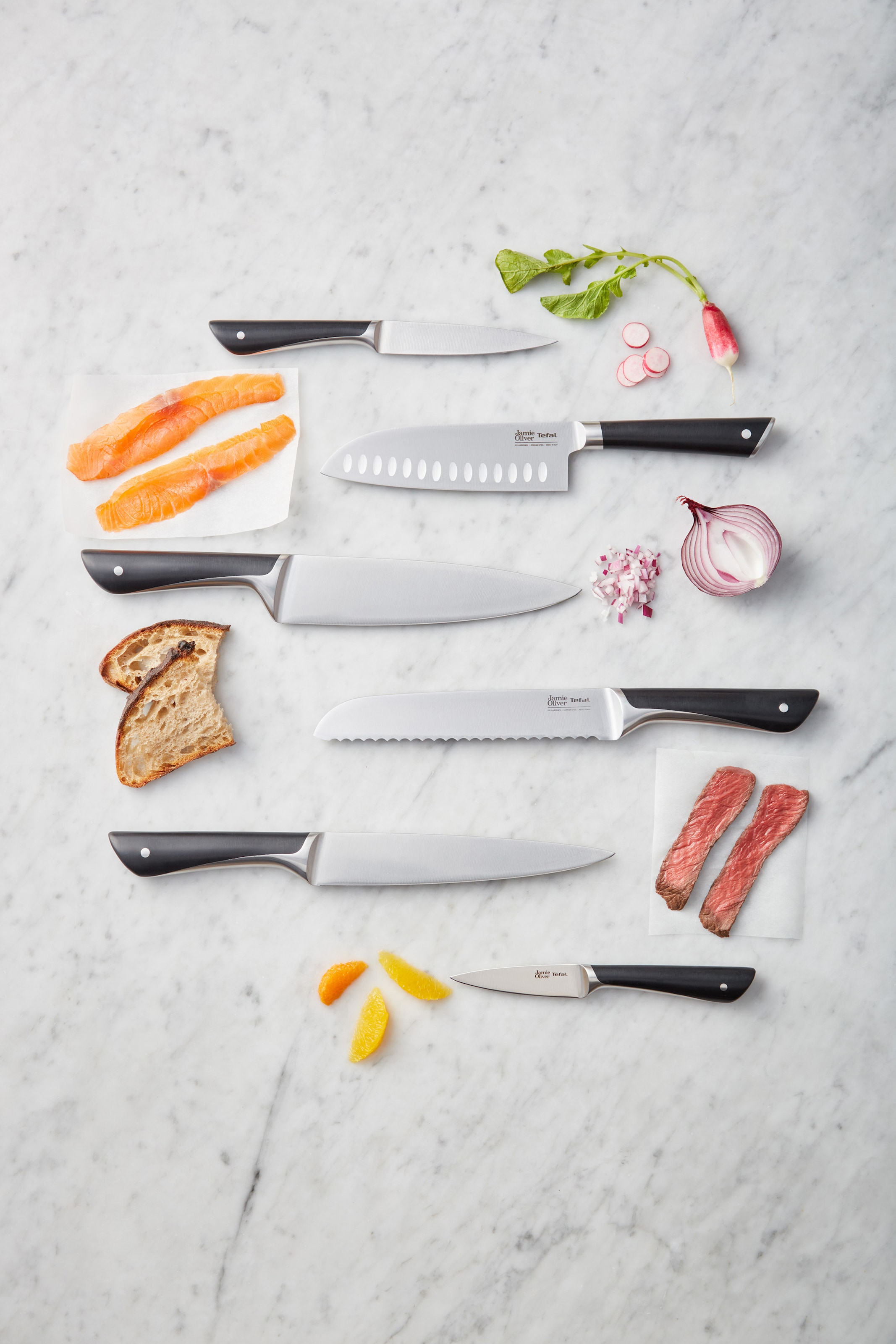 Tefal Brotmesser »Jamie Oliver K26703«, (1 tlg.), hohe Leistung, unverwechselbares Design, widerstandsfähig/langlebig