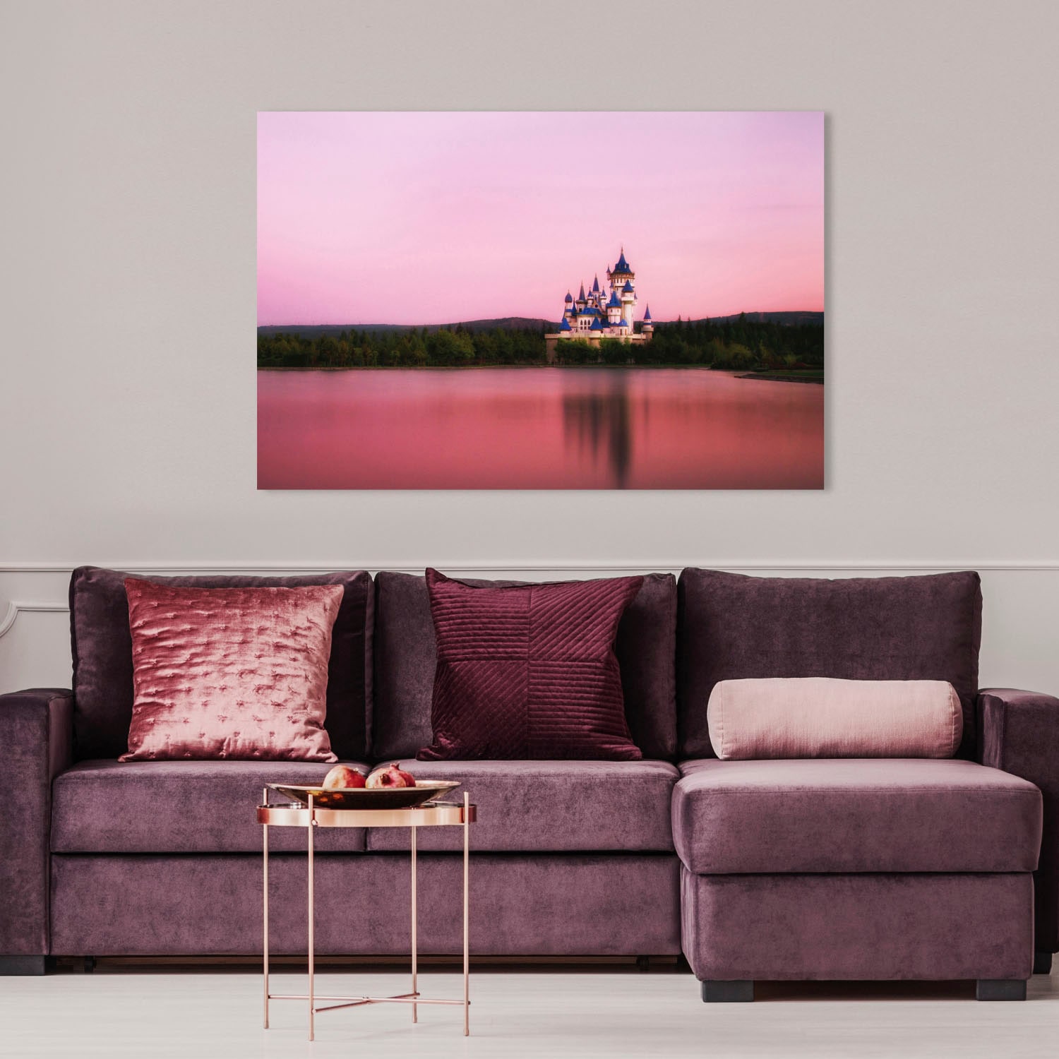 queence Acrylglasbild »Schloss«, Schloss-Märchen-Märchenbilder-Prinzen-Prinzessinnen, Fine Art-Print in Galeriequalität