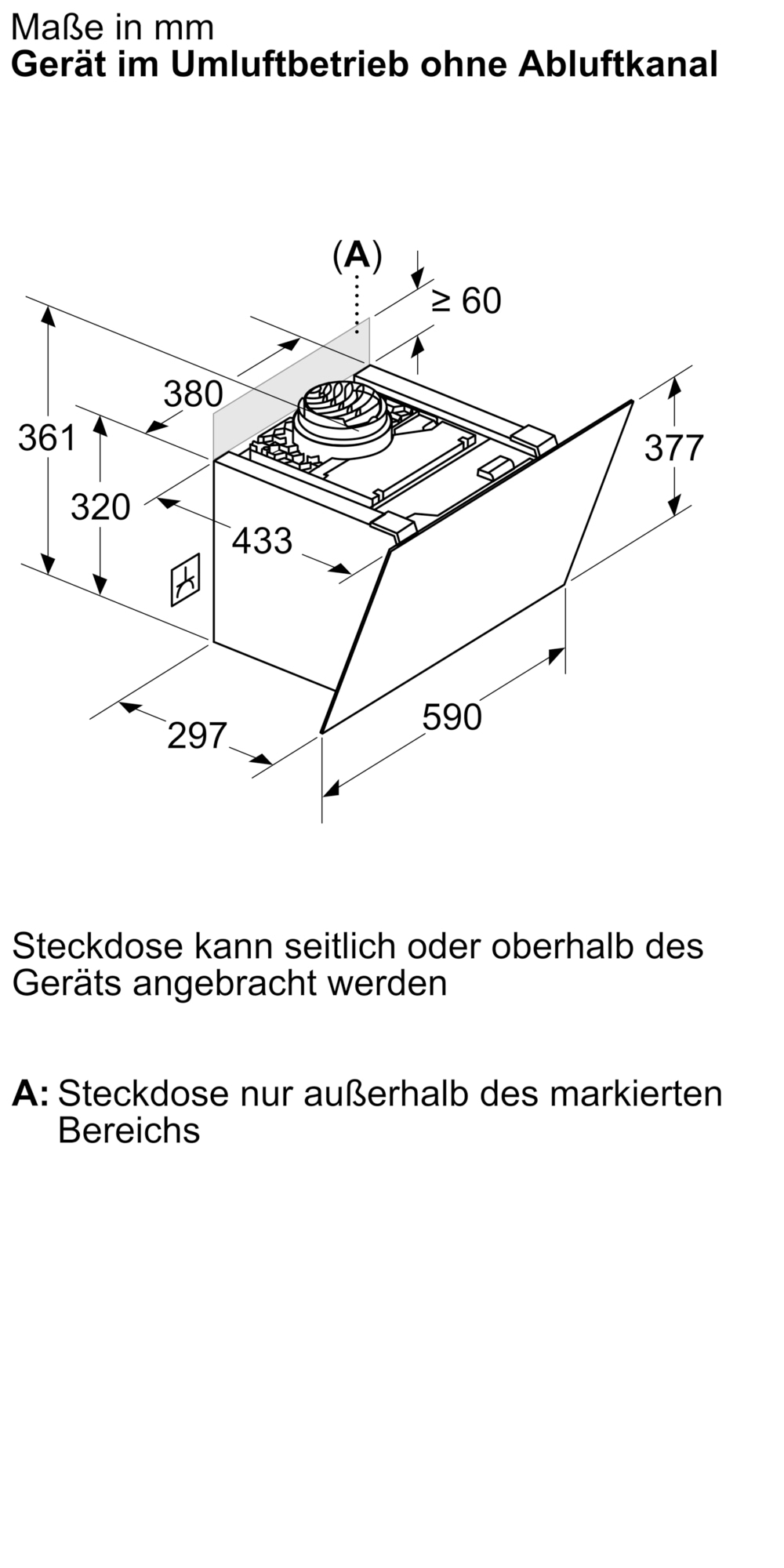 BOSCH Kopffreihaube »DWK67PN61« Serie Serie 6 Mit LED-Beleuchtung und leicht zu reinigendem Filter