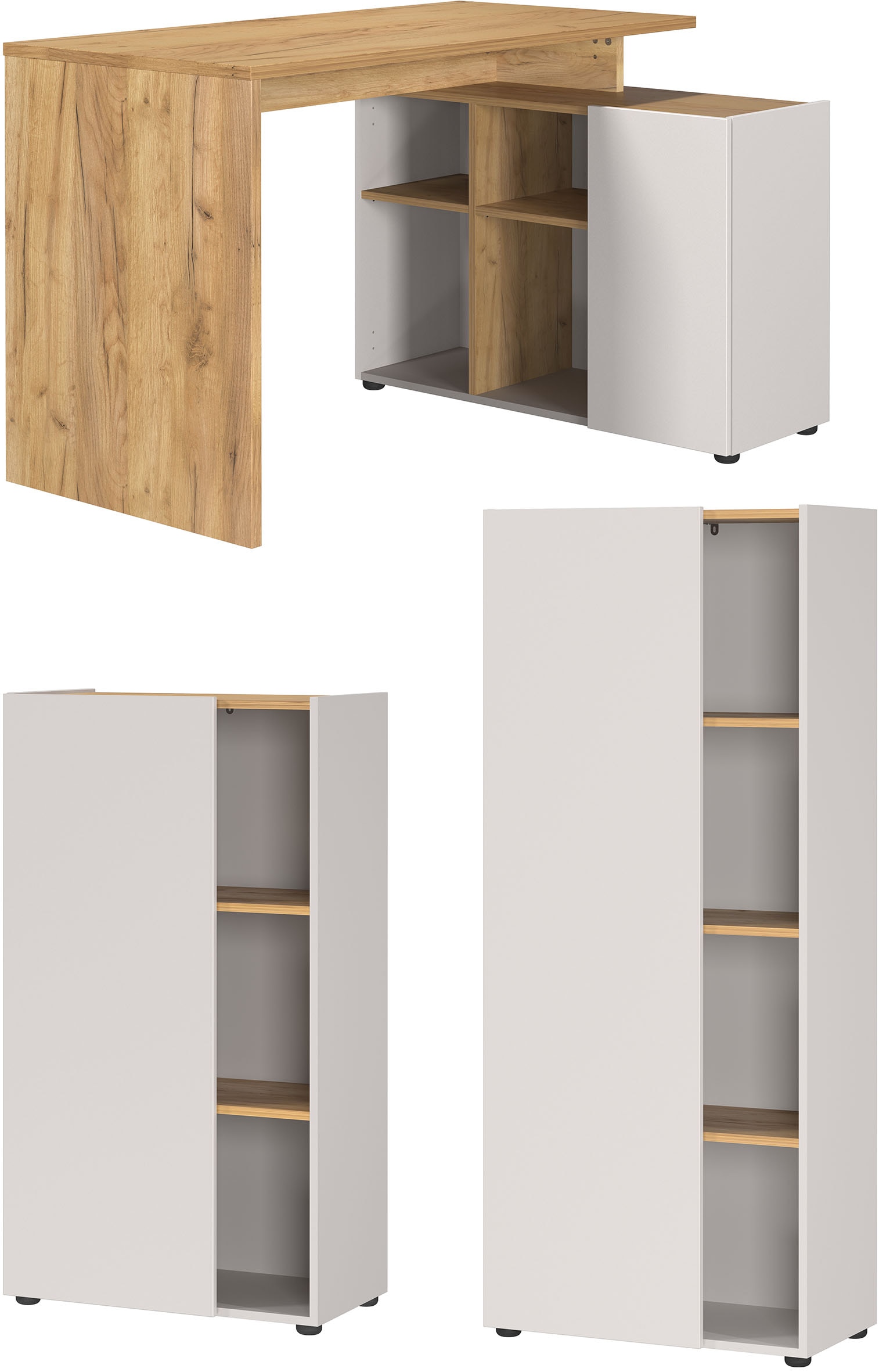 GERMANIA Büromöbel-Set »Adrano«, (3 tlg.), mit integriertem Sideboard