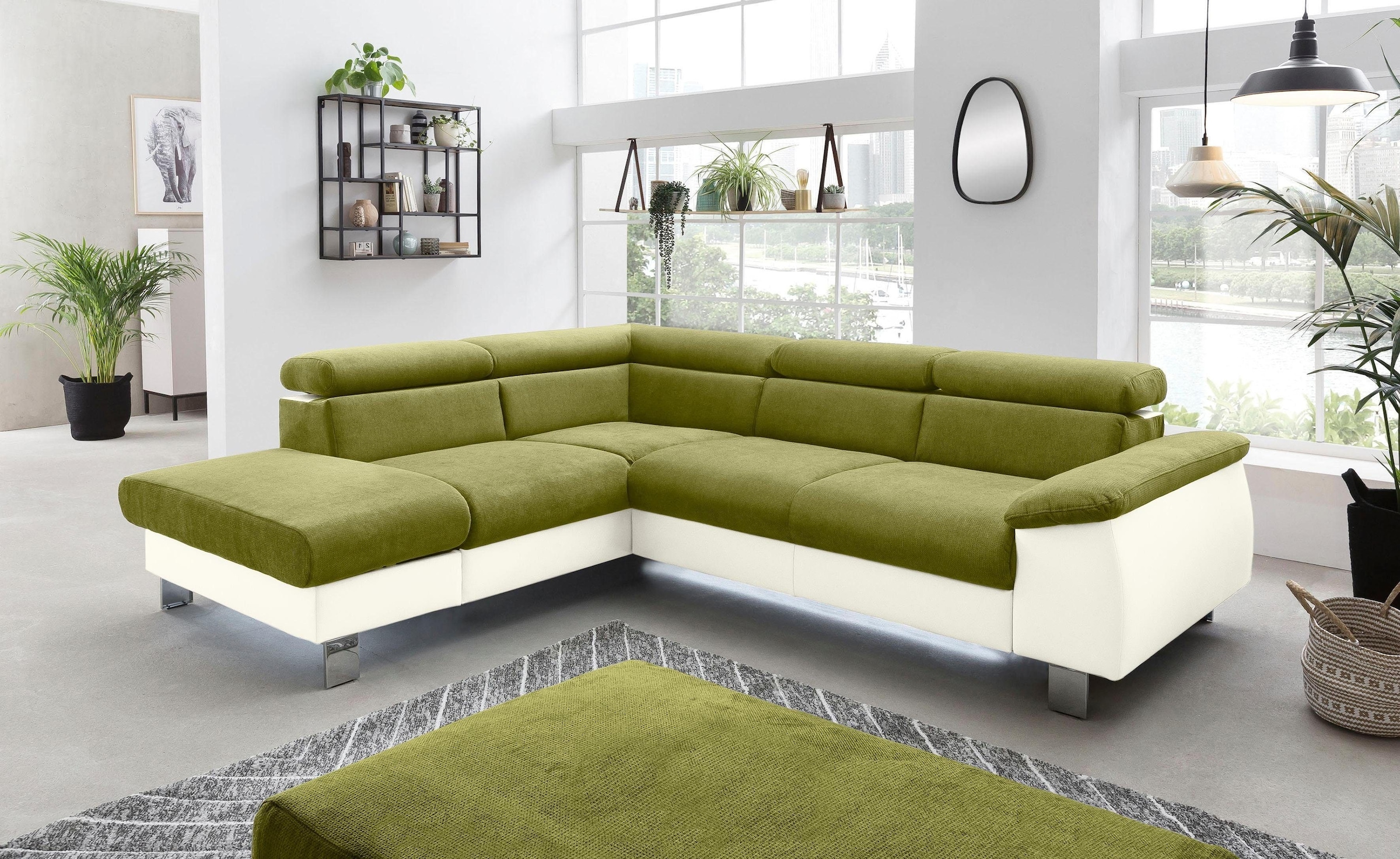 COTTA Polstergarnitur »Komaris L-Form«, (Set), Set bestehend aus: Ecksofa m günstig online kaufen