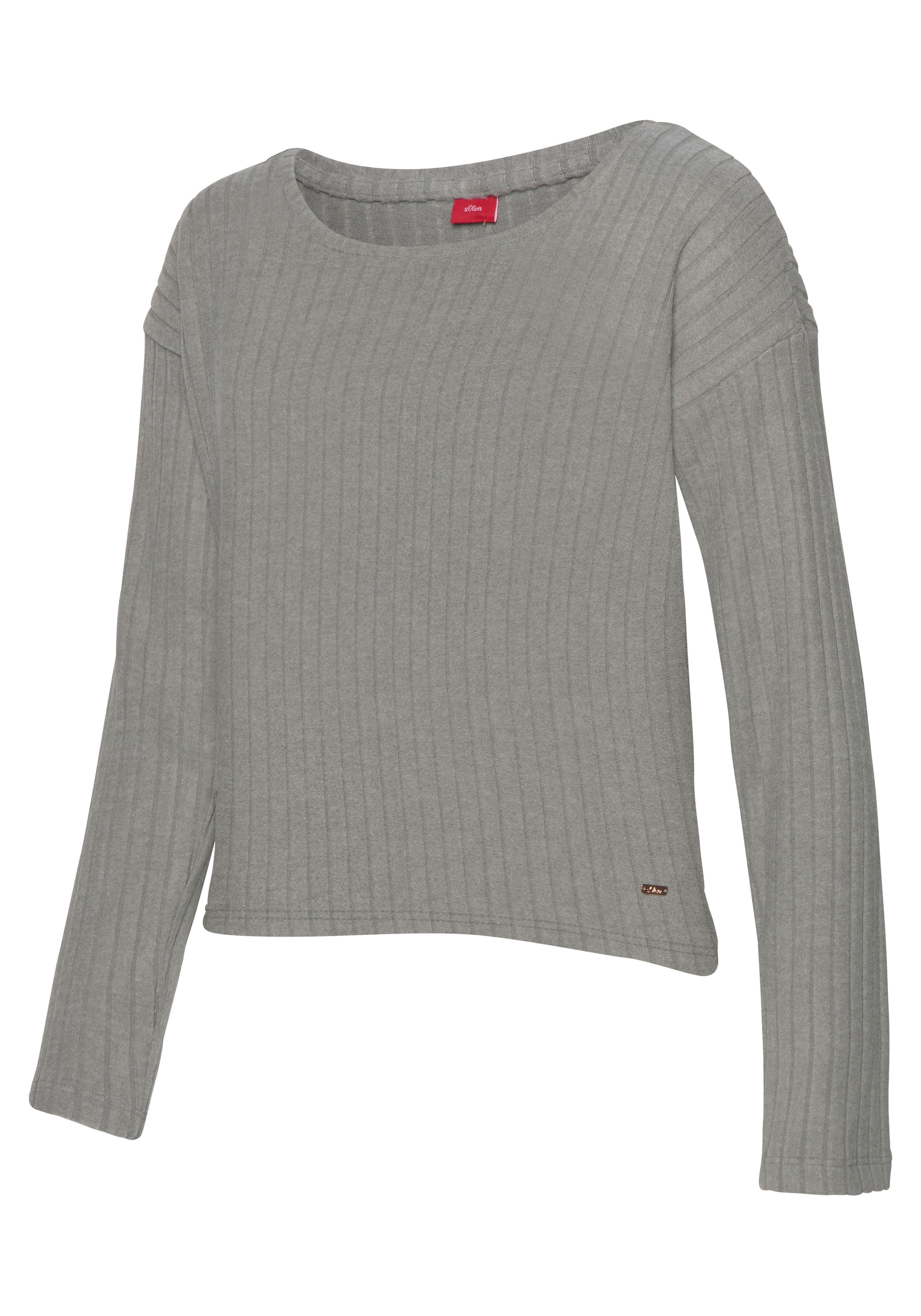 s.Oliver Longsleeve, aus nachhaltigem Rippstrick