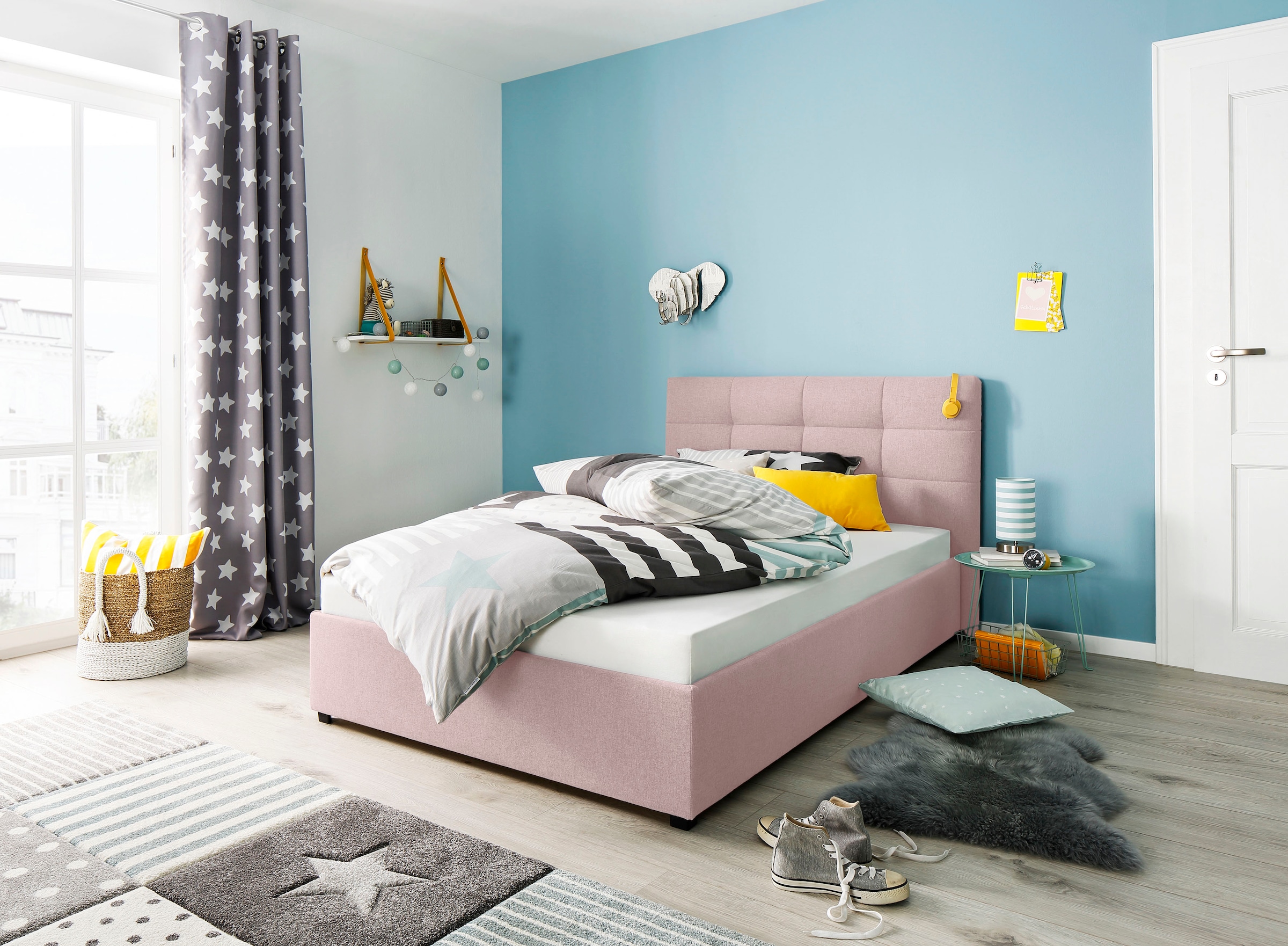 Lüttenhütt Polsterbett "Endres" mit Bettkasten, wahlweise ohne Matratze/Lat günstig online kaufen