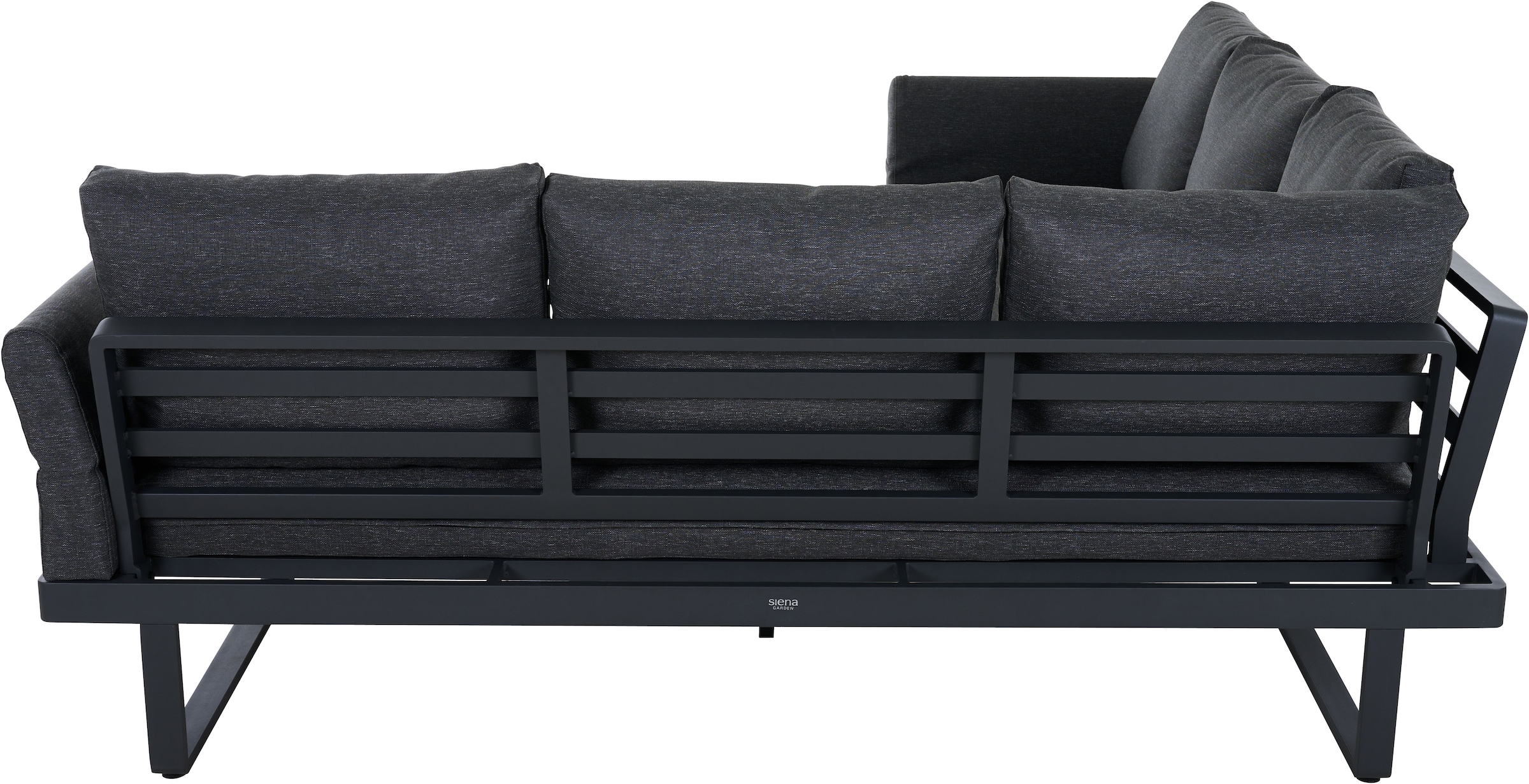 Siena Garden Loungeset »WESTON« Set, 3 tlg. aus Aluminium, inkl. Sitz- und Rückenkissen in mix anthrazit
