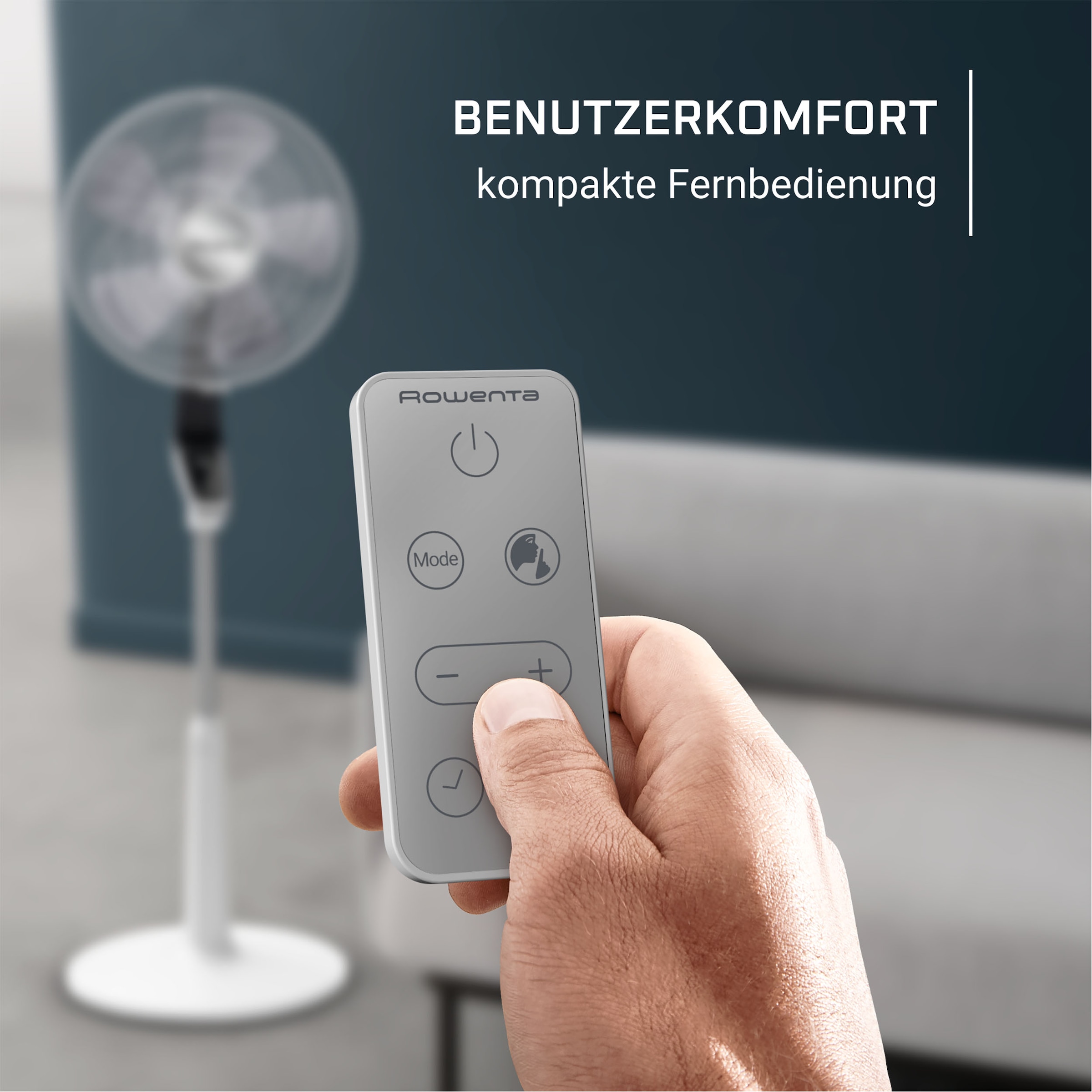 Rowenta Standventilator »VU5690 Turbo Silence Extreme«, 40 cm Durchmesser, 32 dB(A), 14 Geschwindigkeiten, Fernbedienung, digitaler 12 h Timer