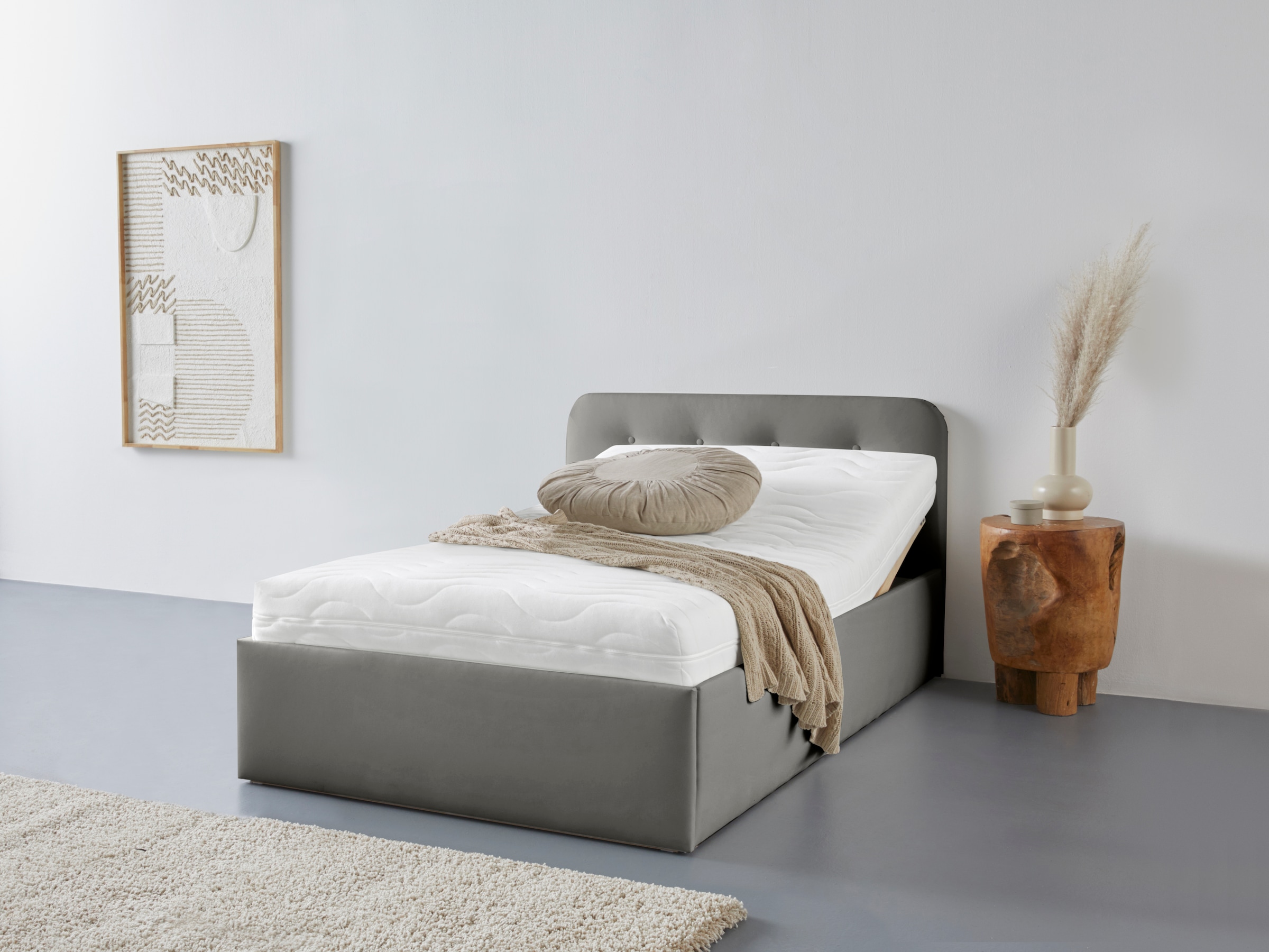 Westfalia Schlafkomfort Polsterbett "Rostock" auch mit Stauraum und Kopftei günstig online kaufen