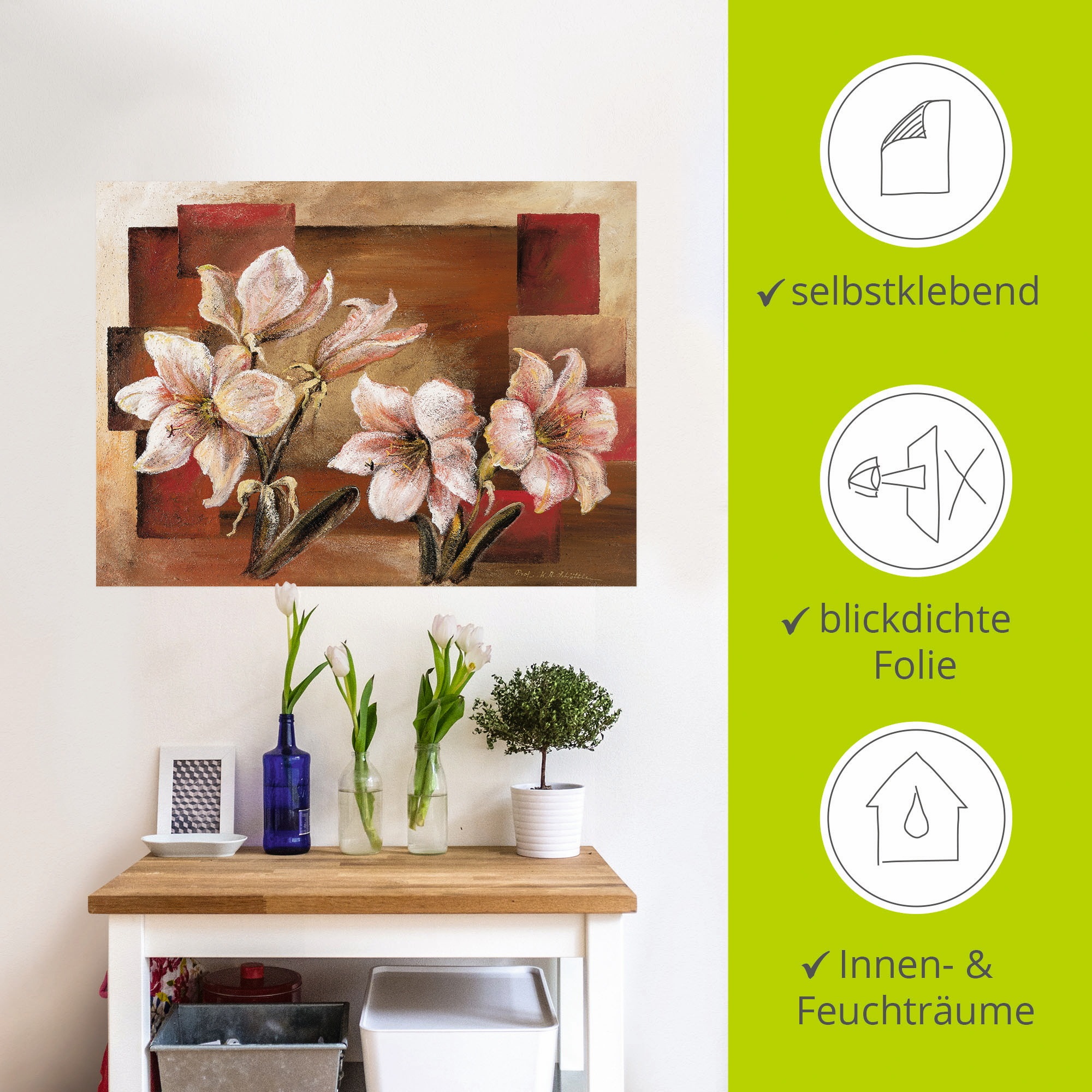 Artland Wandbild »Mallorca's Garten«, Blumen, (1 St.), als Leinwandbild, Wandaufkleber in verschied. Größen