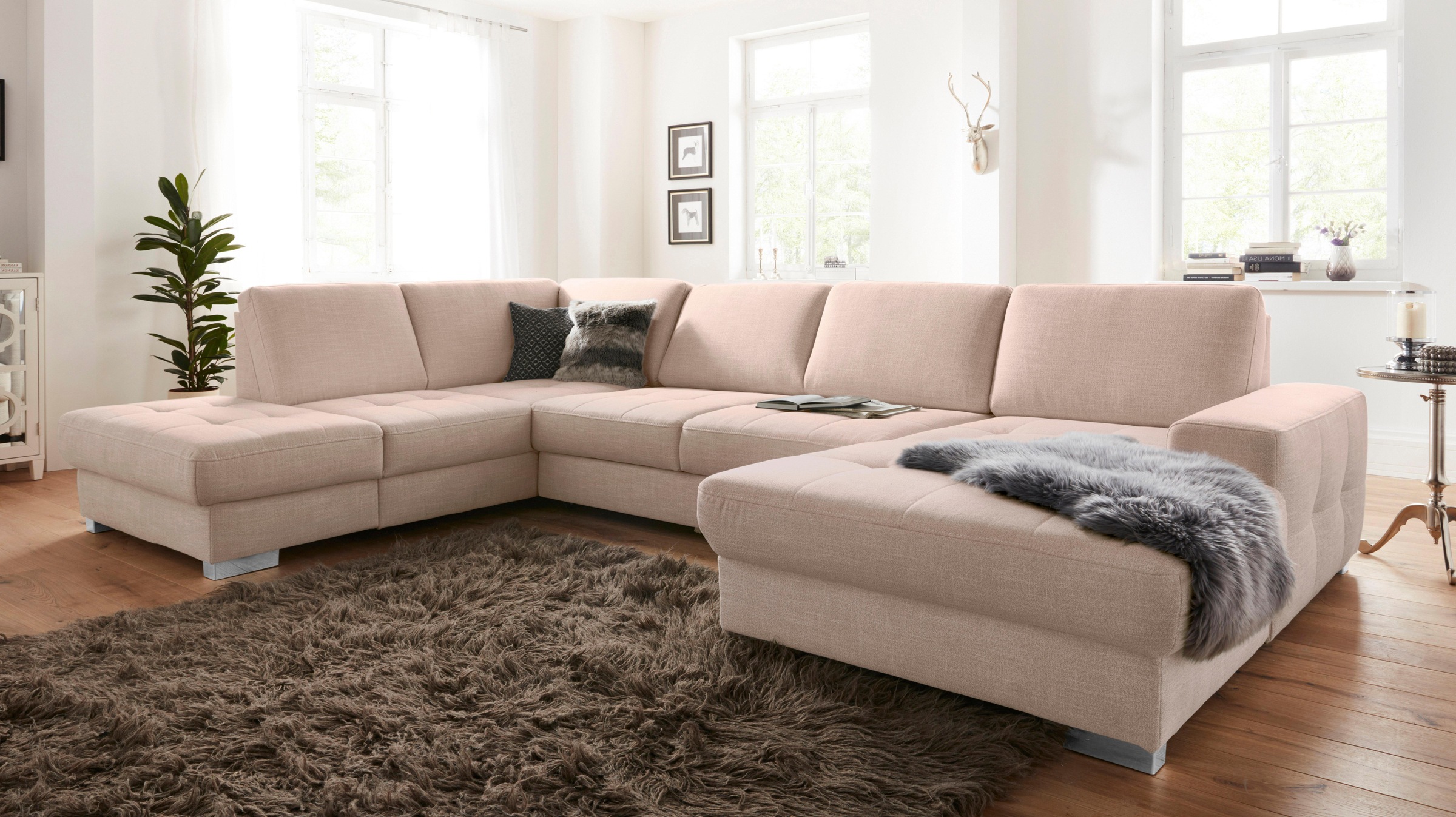 sit&more Wohnlandschaft »Santorini U-Form« mit Federkern und Sitztiefenvers günstig online kaufen