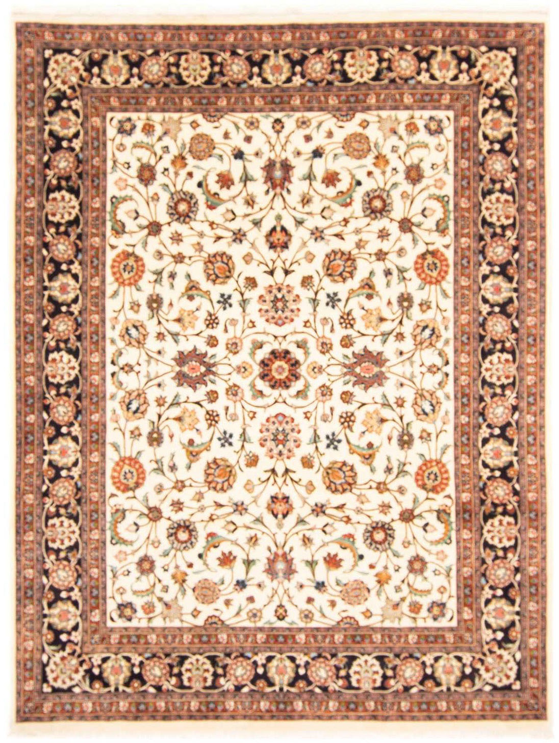 morgenland Wollteppich »Kaschmar Blumenmuster Beige 295 x 202 cm«, rechteck günstig online kaufen