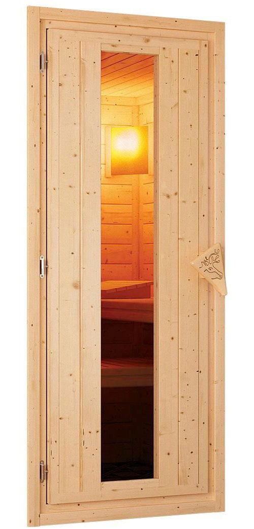 Karibu Sauna »Bedine« Set,  Ofen 9 kW Bio externe Strg easy