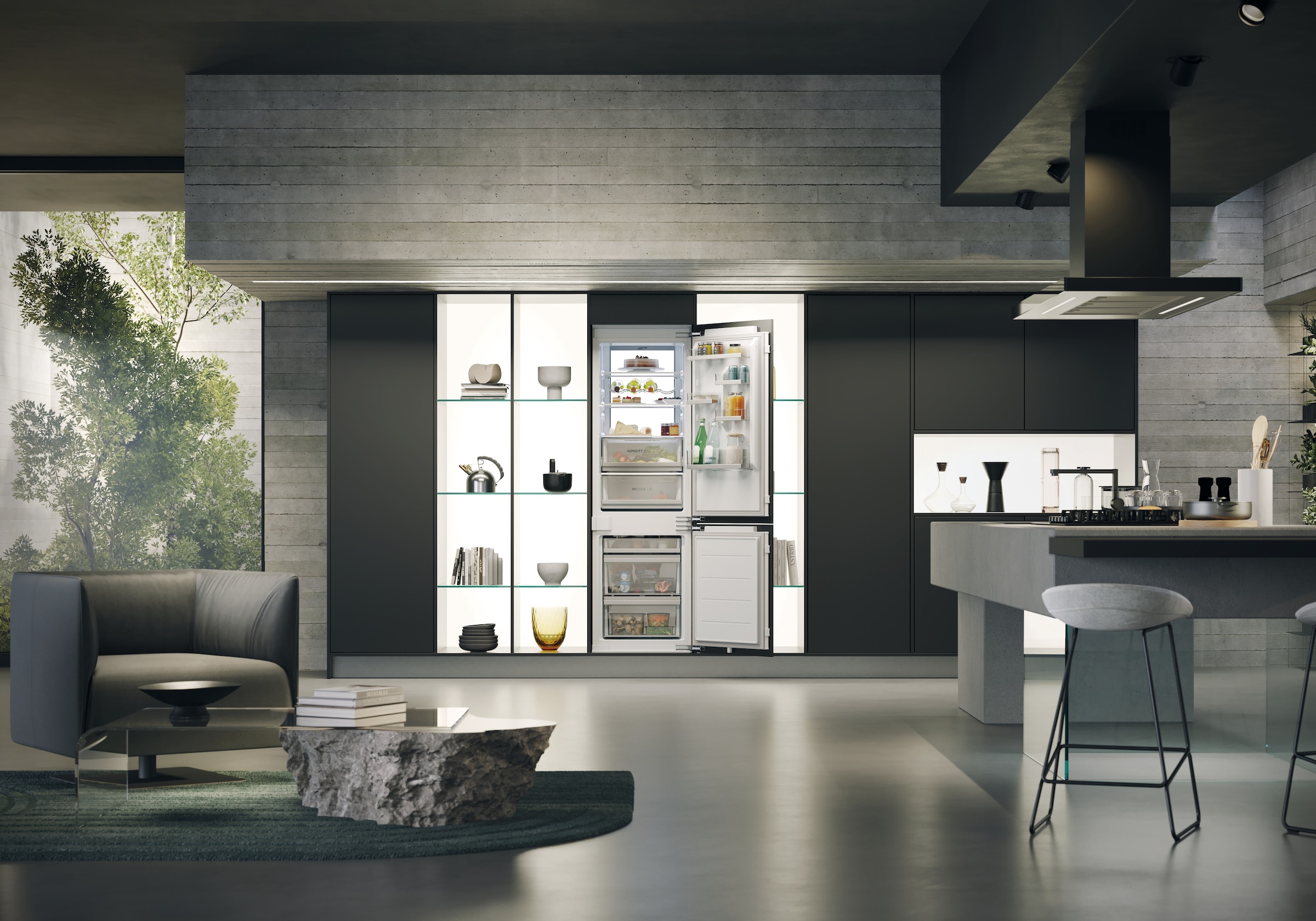 Haier Einbaukühlschrank Titanium Series 6 »HBW7518CF«, MyZone und Humidity Zone für längere Haltbarkeit von Obst und Gemüse