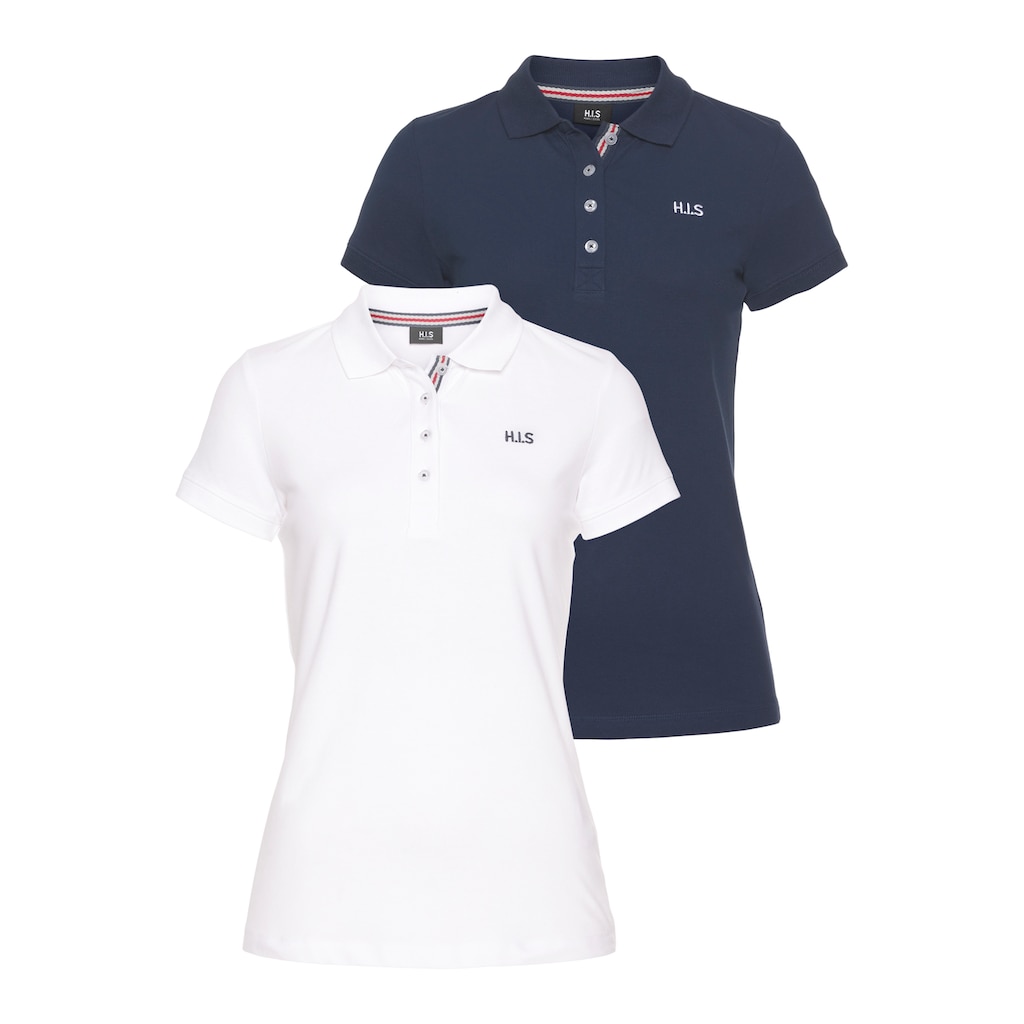 H.I.S Poloshirt, (2er-Pack), aus weicher Pique-Qualität