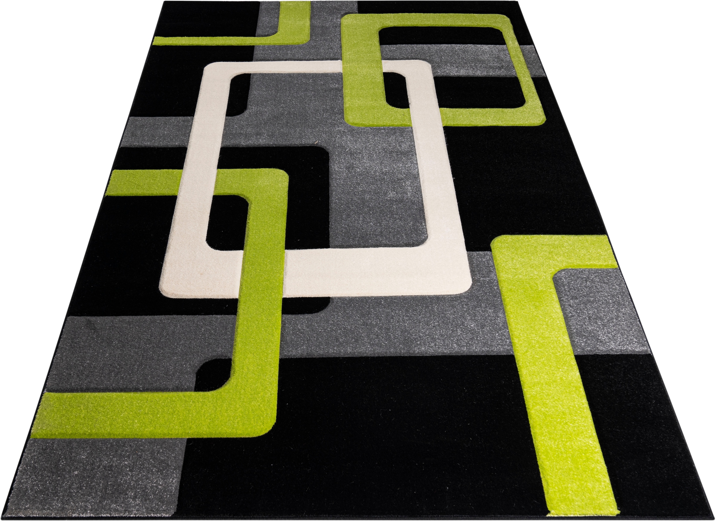 my home Teppich »Maxim«, bequem und rechteckig, Hoch-Tief-Effekt, bestellen 3D-Design Kurzflor, schnell