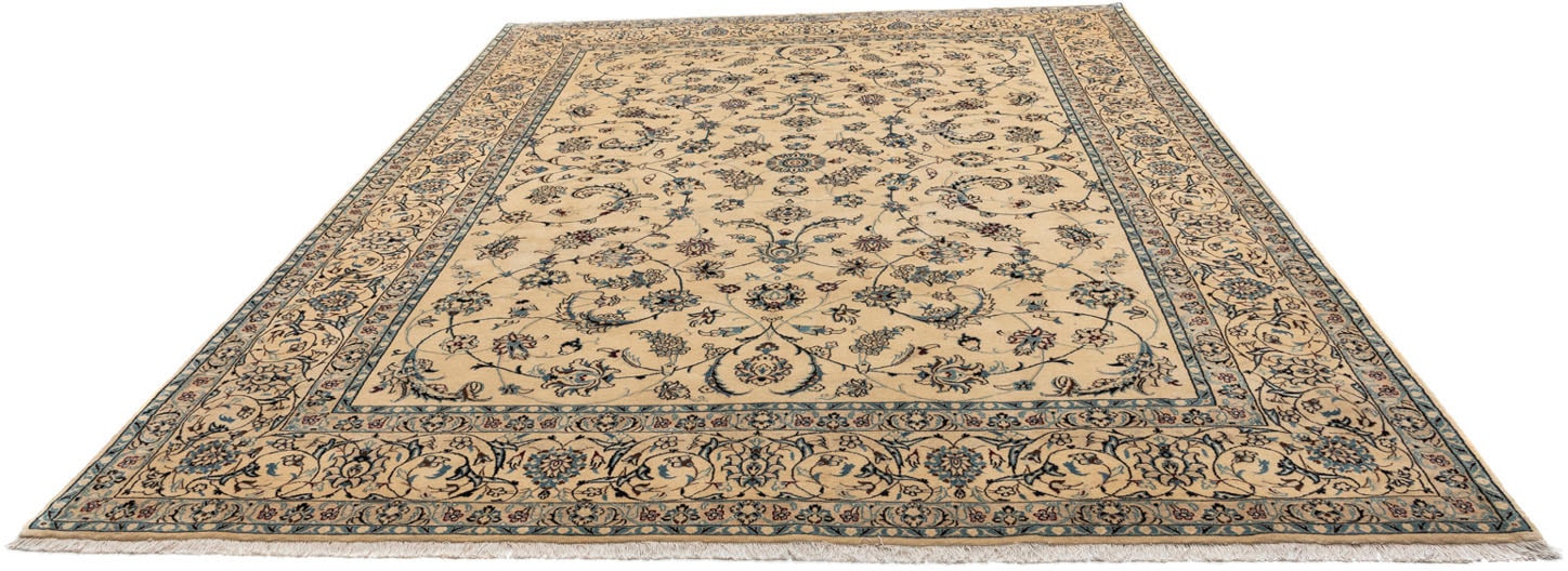 morgenland Wollteppich »Nain 9la Durchgemustert Beige scuro 354 x 248 cm«, günstig online kaufen