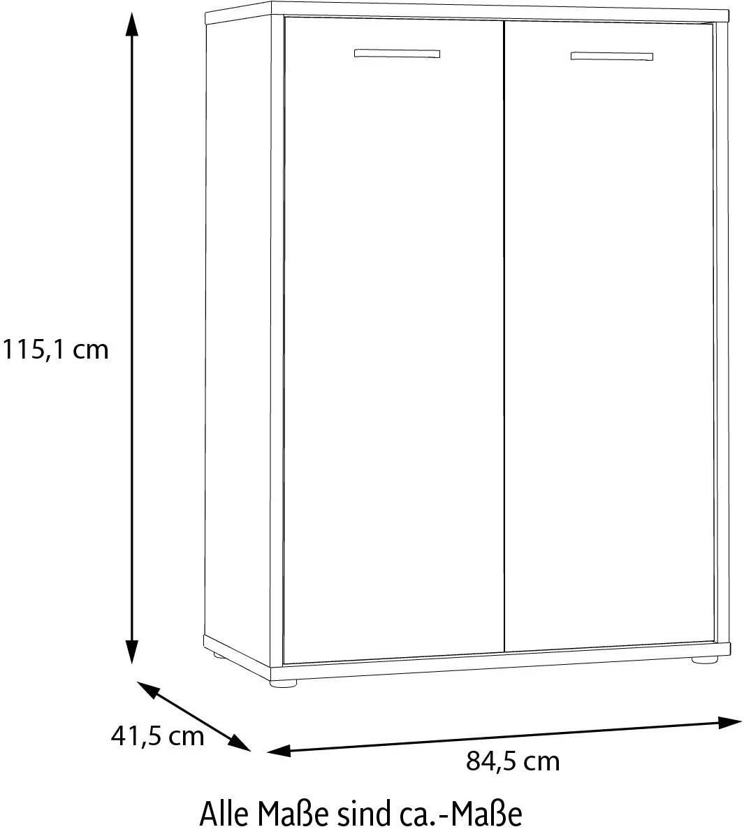 FORTE Kommode »Keflav«, Breite 84,5 cm