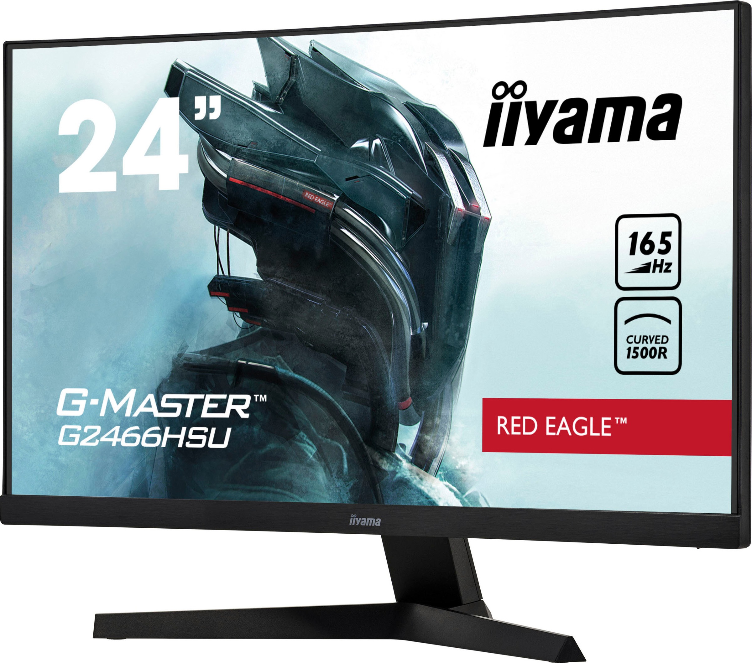 Iiyama Curved-Gaming-Monitor »G-MASTER G2466HSU-B1«, 60 cm/24 Zoll, 1920 x 1080 px, Full HD, 1 ms Reaktionszeit, 165 Hz