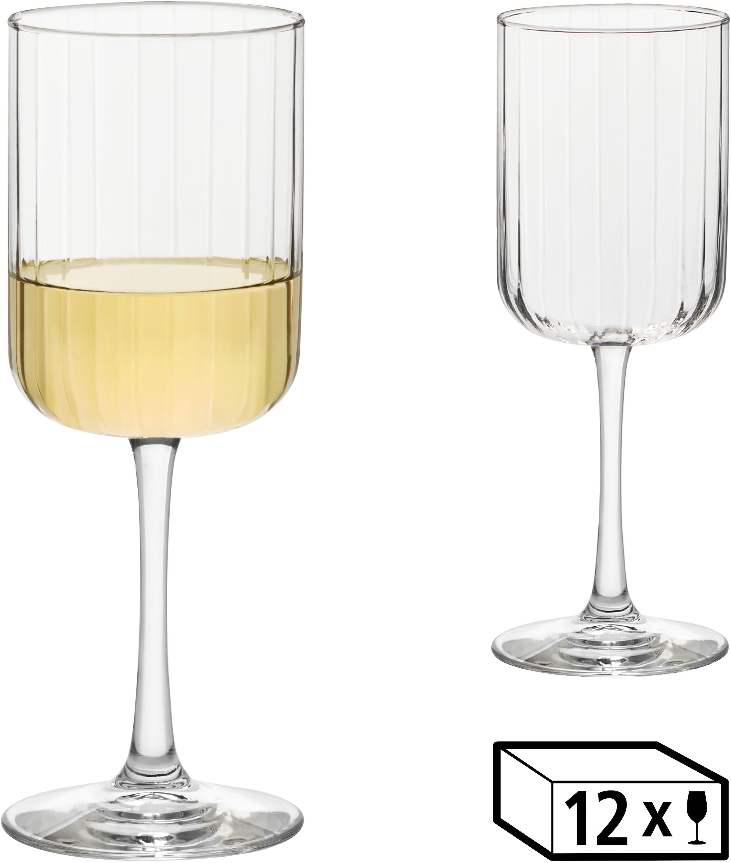 LIBBEY Weinglas »Libbey Gläser-Set -LINEAR-, 12er Set« 399 ml, hochwertig v günstig online kaufen